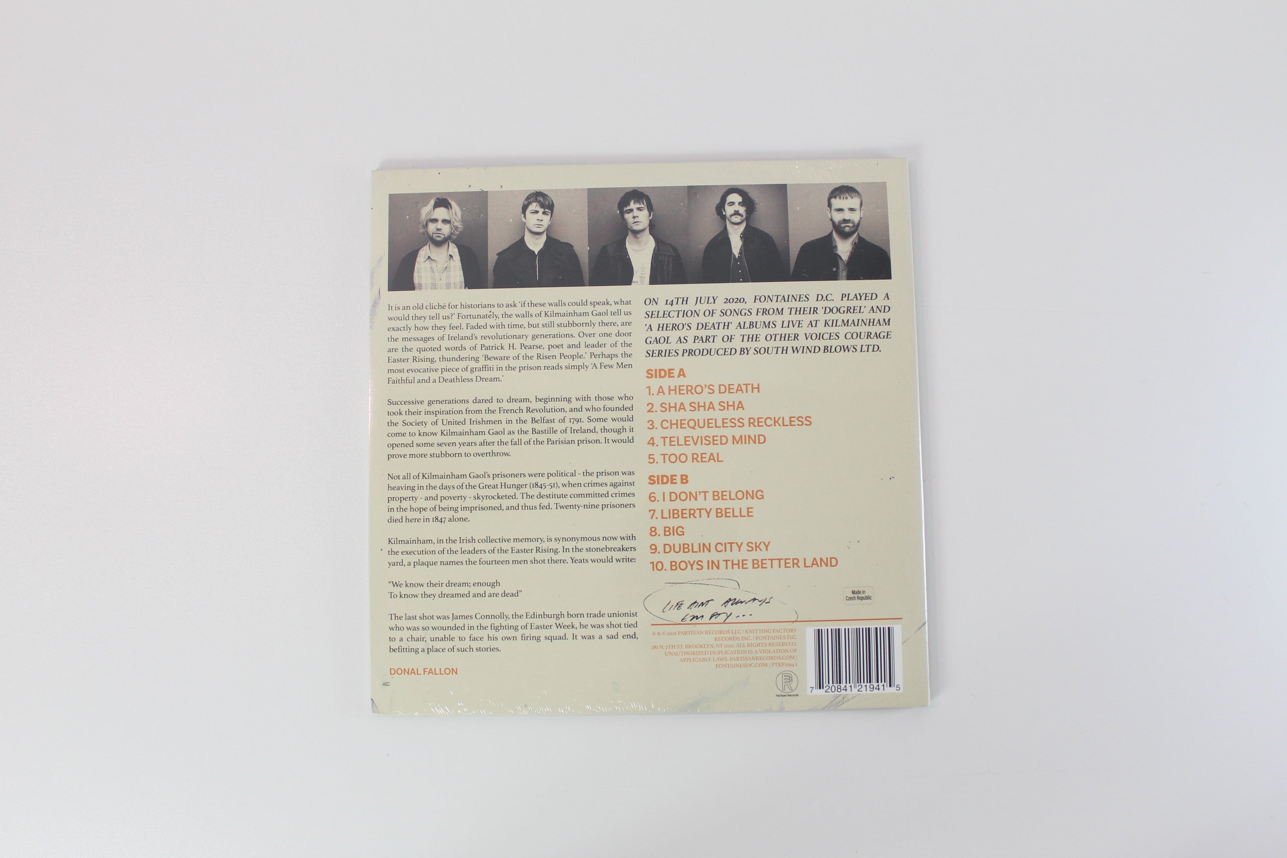 Fontaines D.C. - Live At Kilmainham Gaol on Partisan RSD 2021 Ltd Edition Sealed