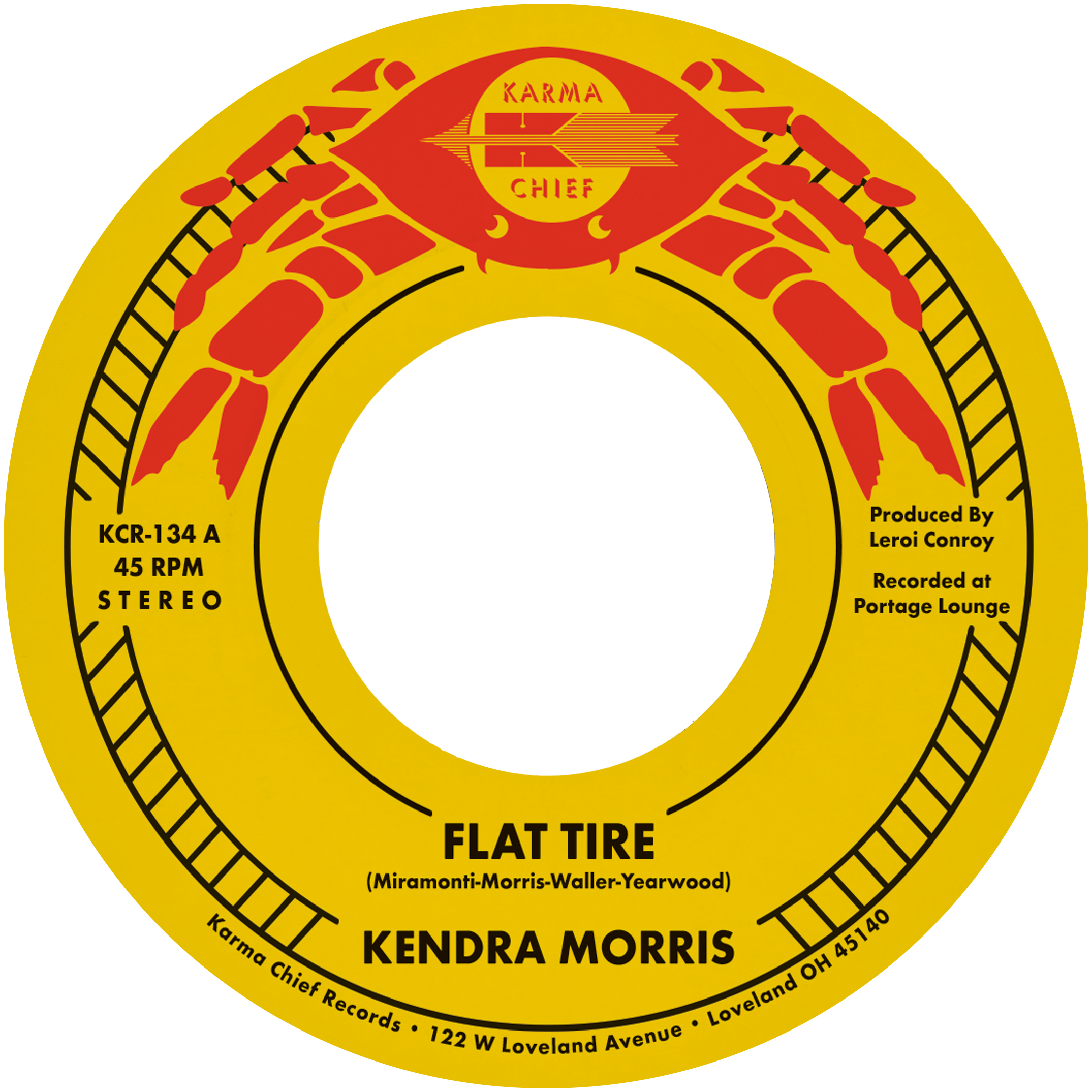 Kendra Morris - Flat Tire / Flat Tire (Dub Mix) [Opaque Blood Orange Vinyl]