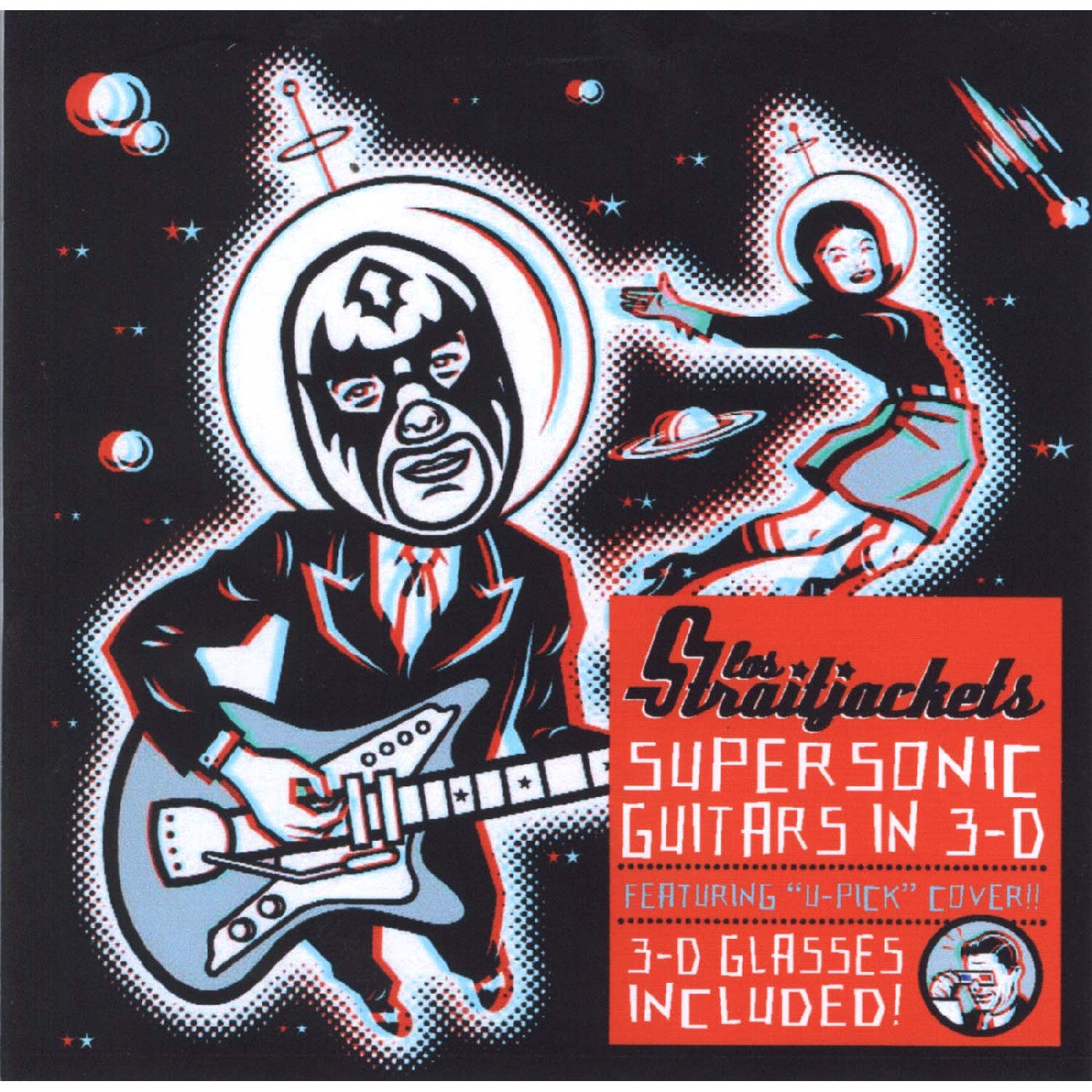 Los Straitjackets - Supersonic Guitars In 3-D [Translucent Red & Blue Vinyl]
