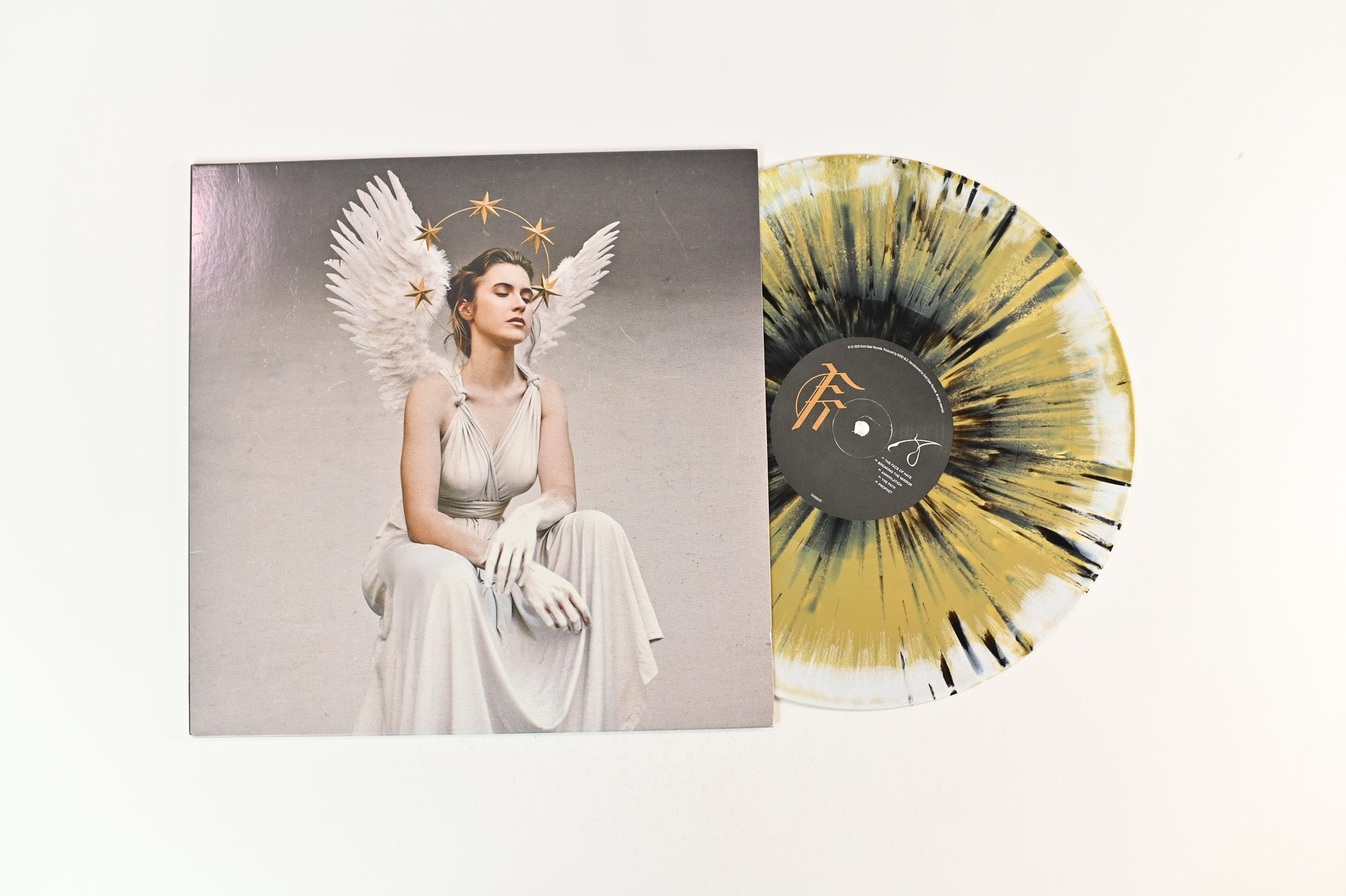 Fit For A King - The Path on Solid State Ltd White / Gold Smash With Black Splatter