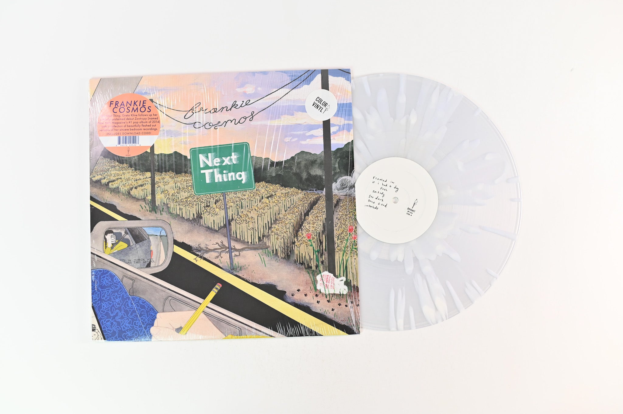 Frankie Cosmos - Next Thing on Bayonet Ltd Clear With White Streaks