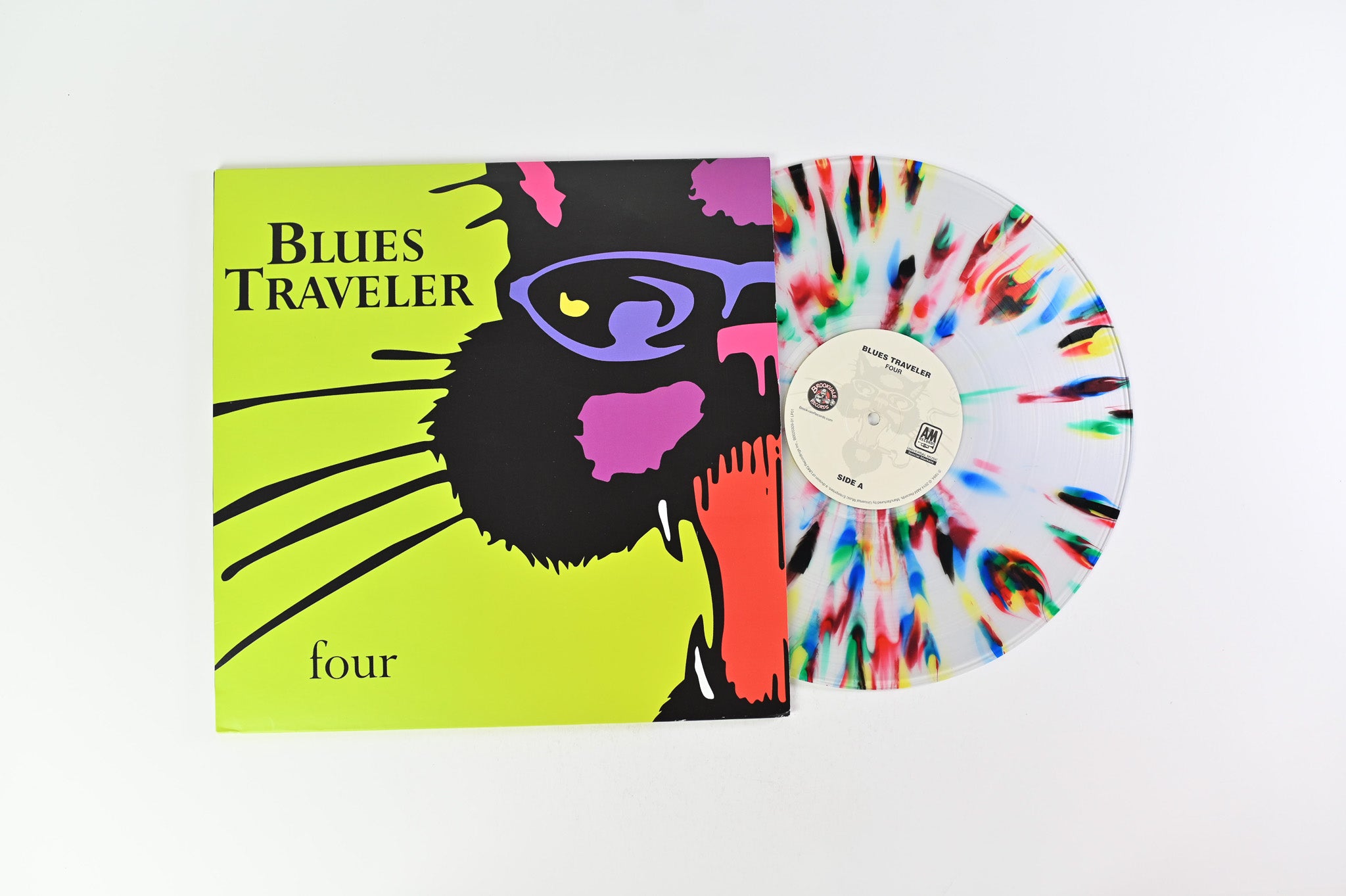 Blues Traveler - Four on Brookvale Ltd Clear With Multicolor Psychedelic Splatter Reissue
