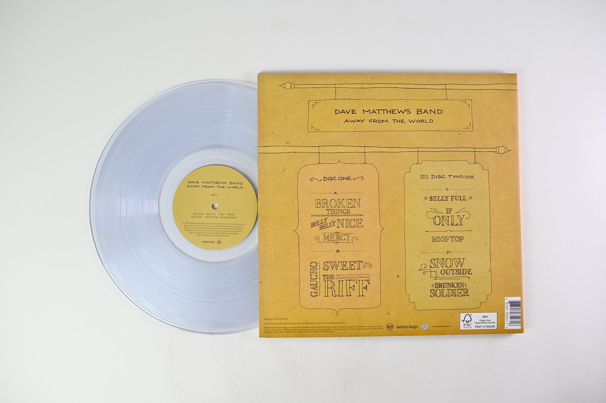 Dave Matthews Band - Away From The World on Bama Rags Records / RCA - Clear Vinyl