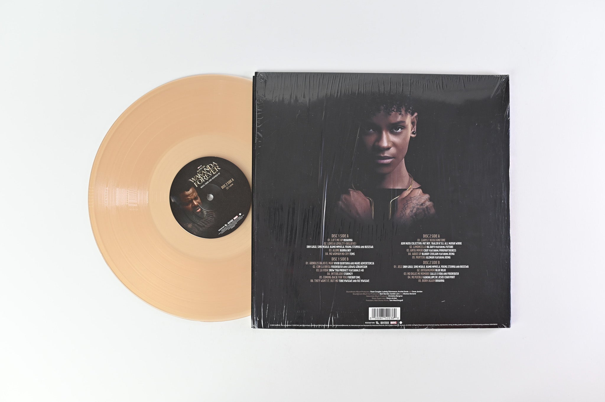 Various - Black Panther: Wakanda Forever - Music From And Inspired By on Hollywood / Roc Nation / Def Jam / Marvel - Tan Translucent Vinyl