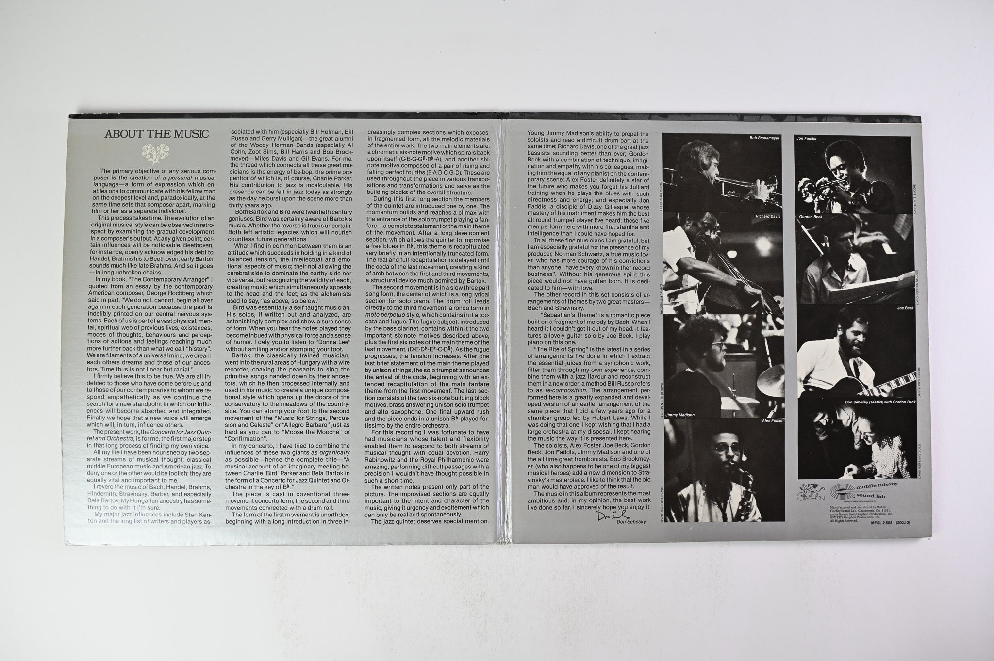 Don Sebesky - Three Works For Jazz Soloists & Symphony Orchestra on Mobile Fidelity Sound Lab