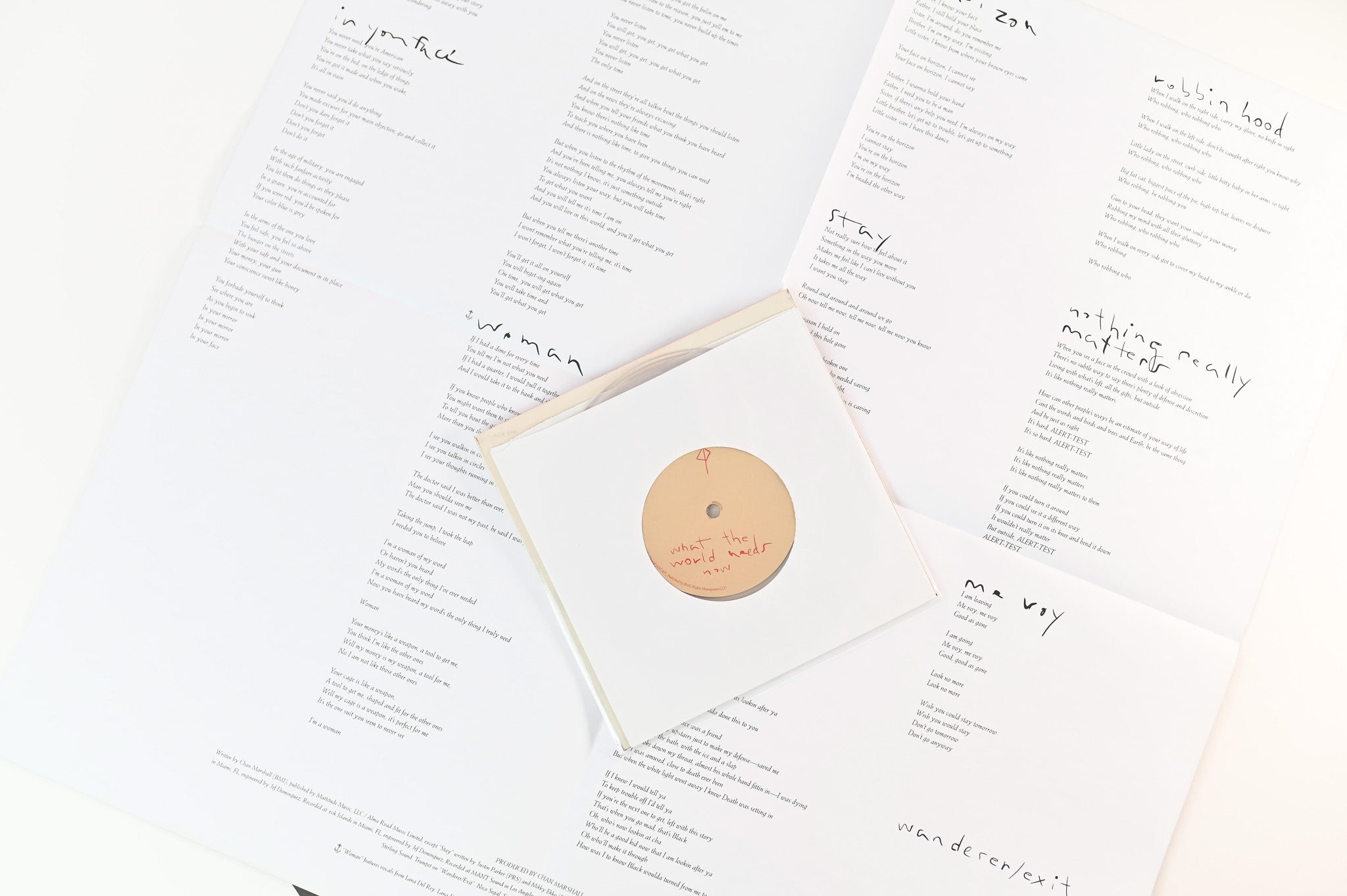 Cat Power - Wanderer on Domino Ltd Baby Blue Marble With Clear Vinyl 7"
