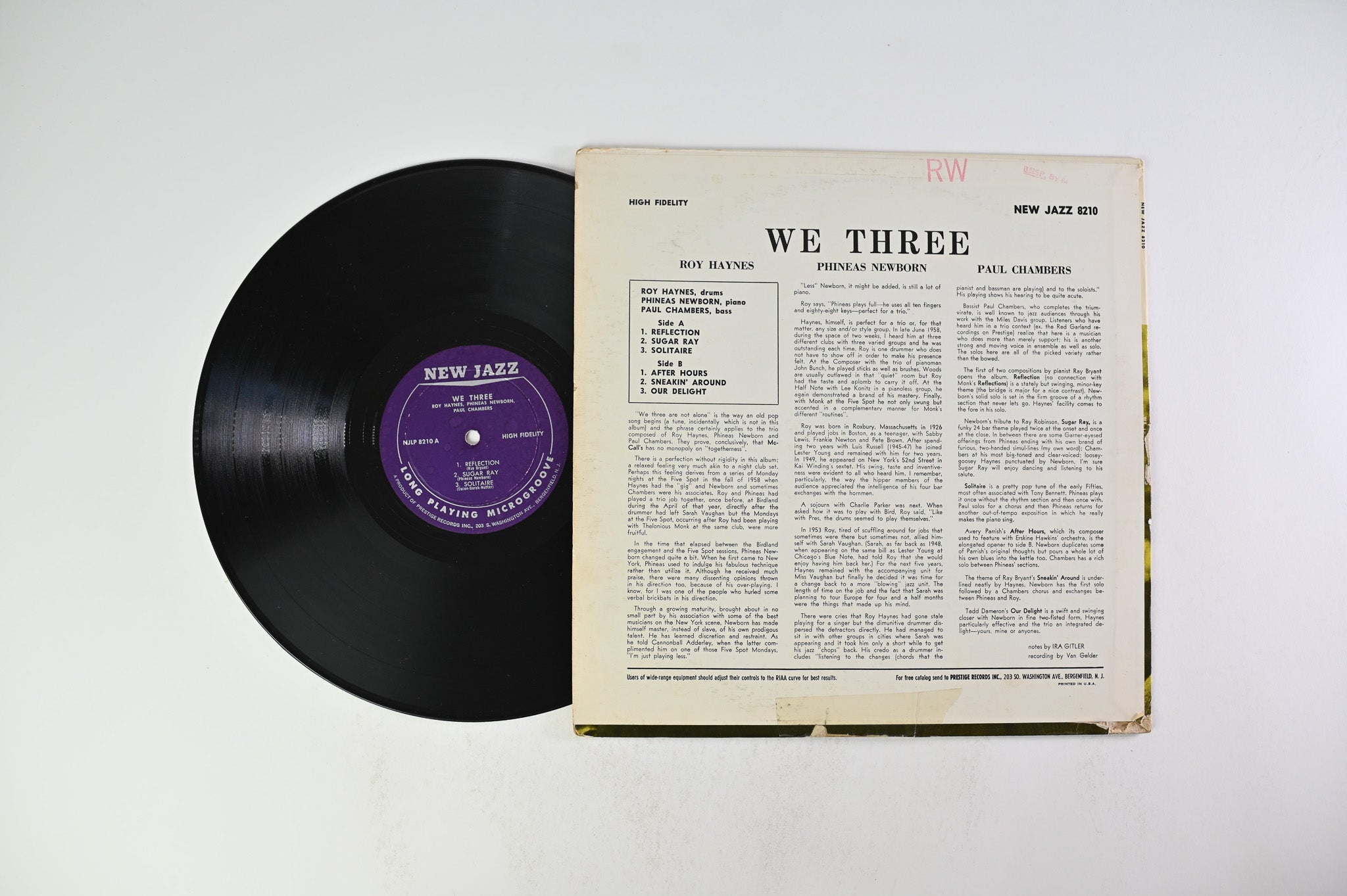 Roy Haynes - We Three on New Jazz Mono Deep Groove on Side One Only