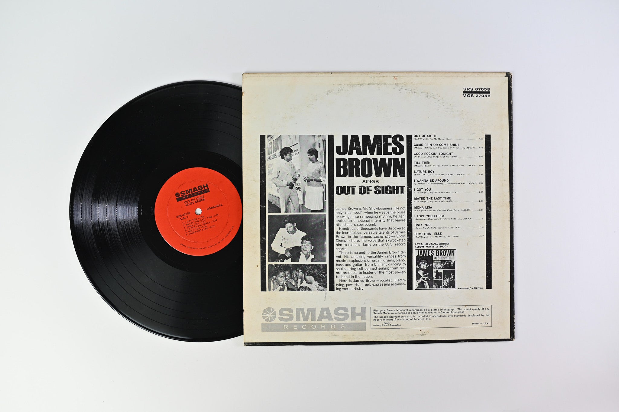 James Brown - Sings Out Of Sight on Smash Mono