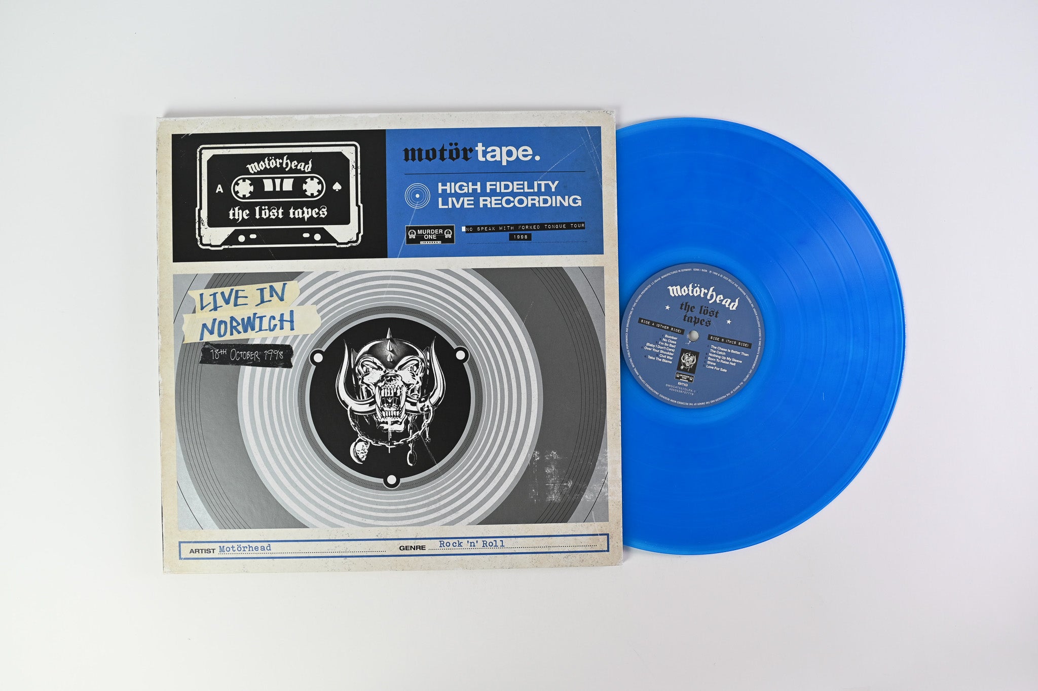 Motörhead - The Löst Tapes Vol. 2 (Live In Norwich 1998) on BMG RSD 2022 Blue Transparent