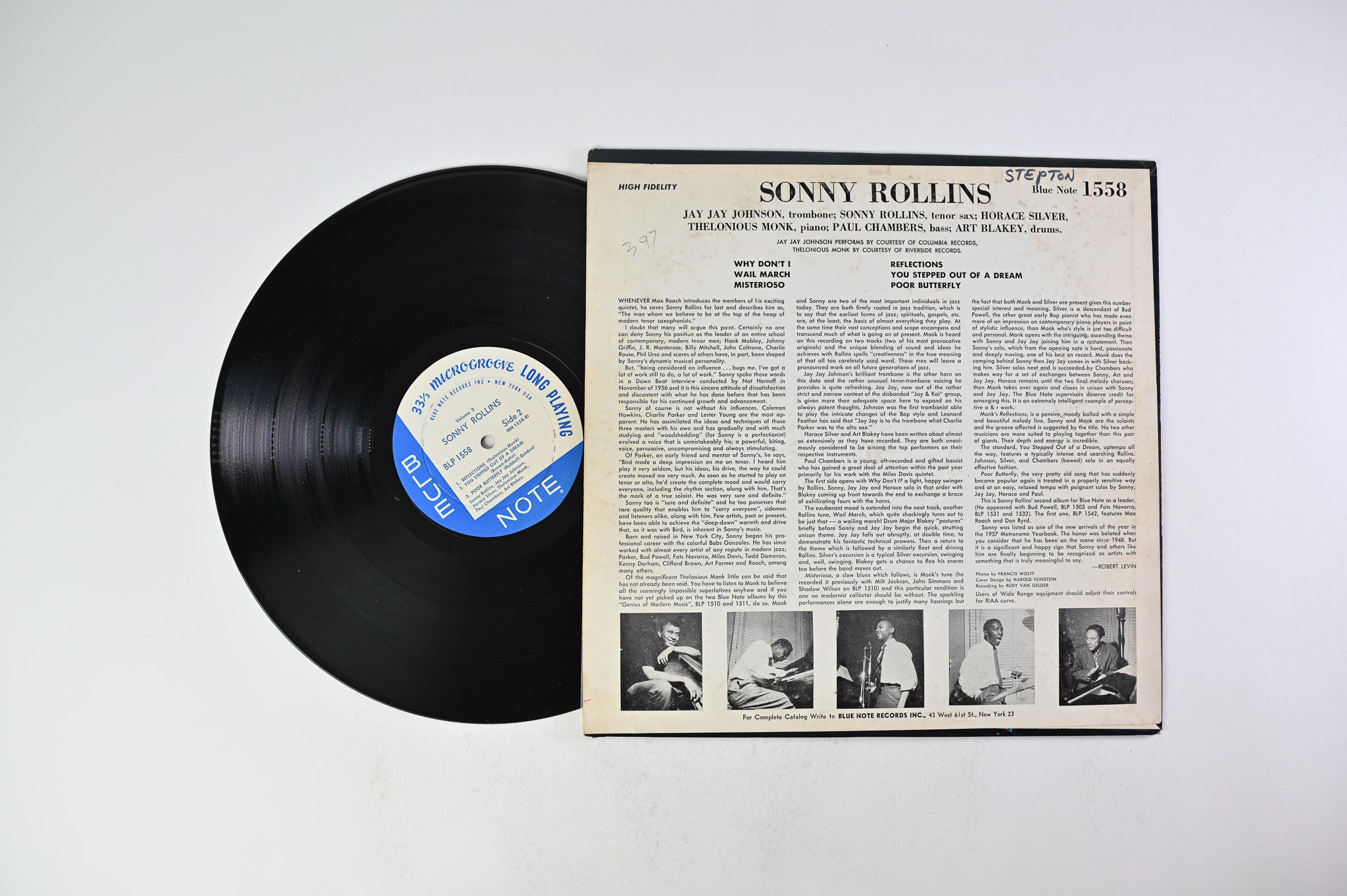 Sonny Rollins - Volume 2 on Blue Note Mono NY Deep Groove Side 2 Only