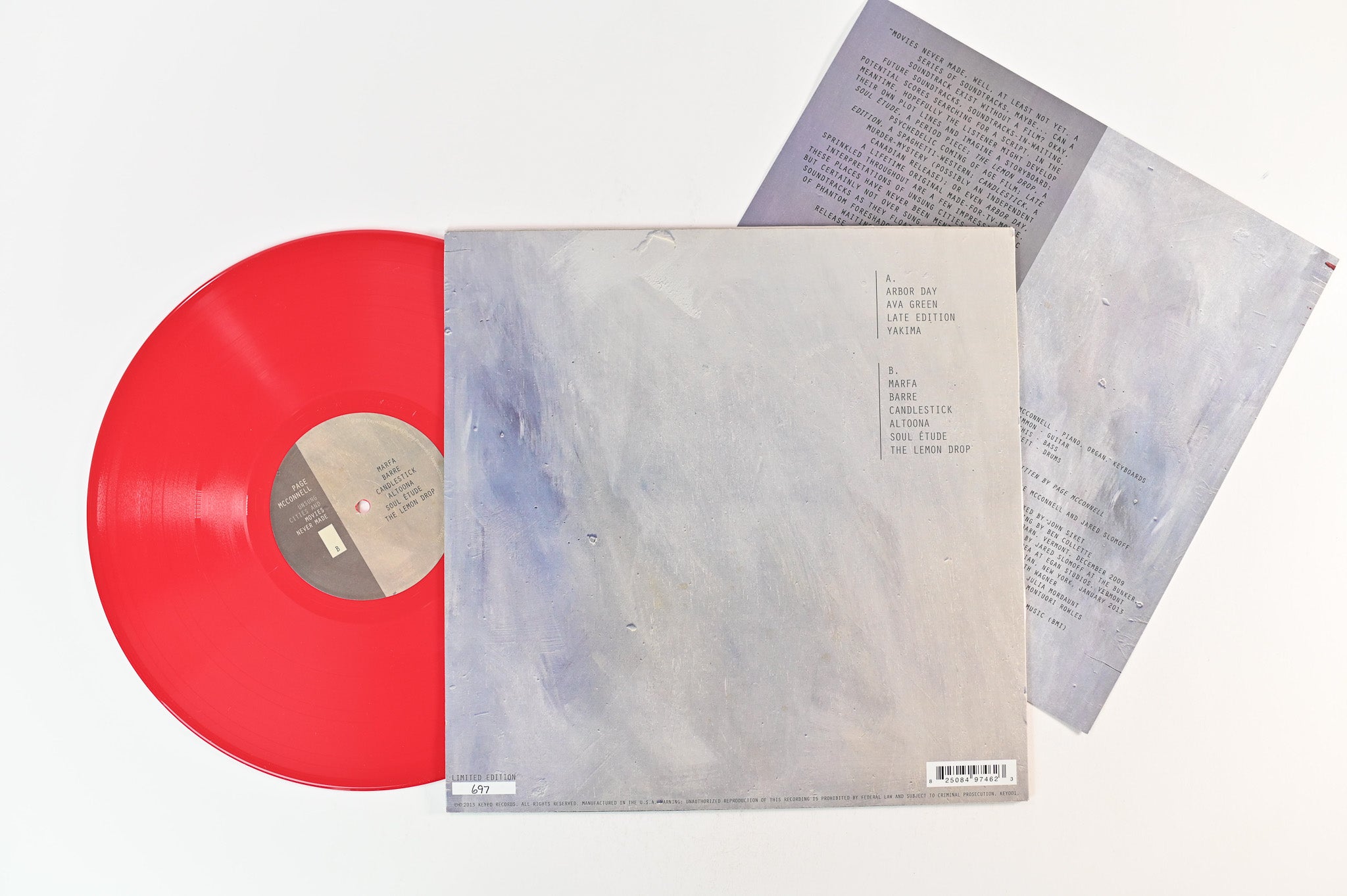 Page McConnell - Unsung Cities & Movies Never Made on Keyed Records RSD 2013 Ltd Red
