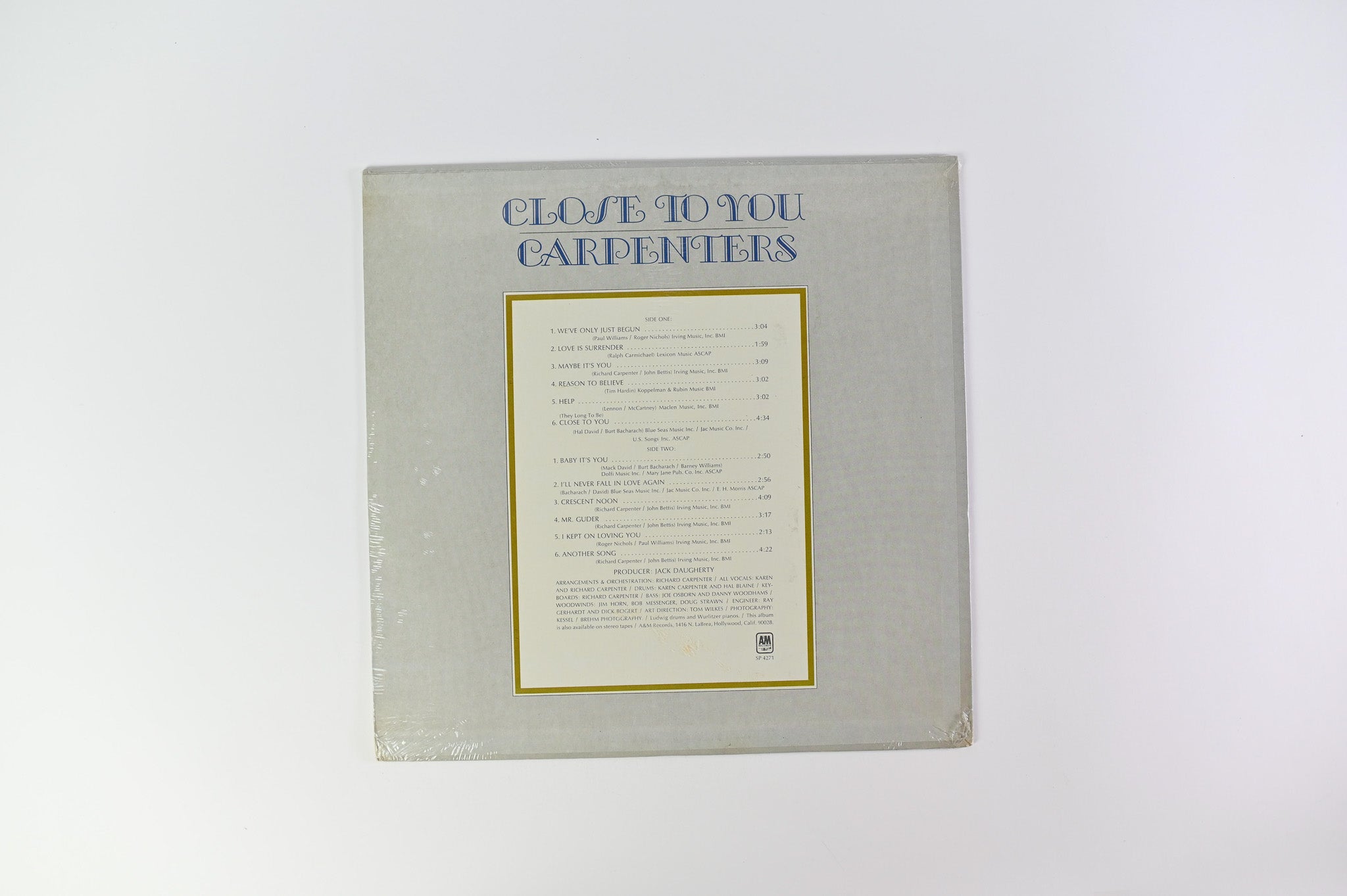 Carpenters - Close To You on A&M Sealed
