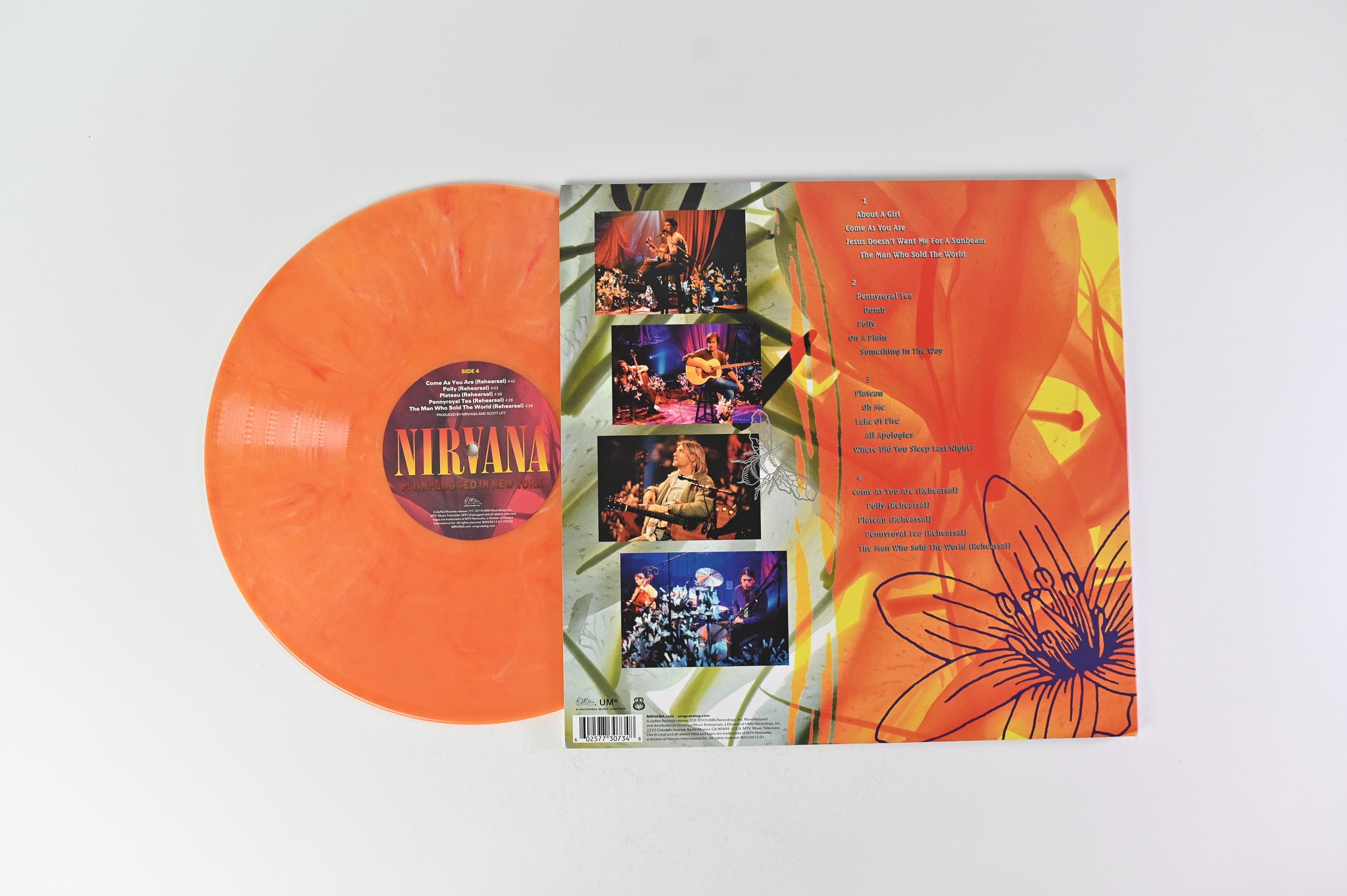 Nirvana - MTV Unplugged In New York on DGC Ltd Purple Orange Marble Reissue