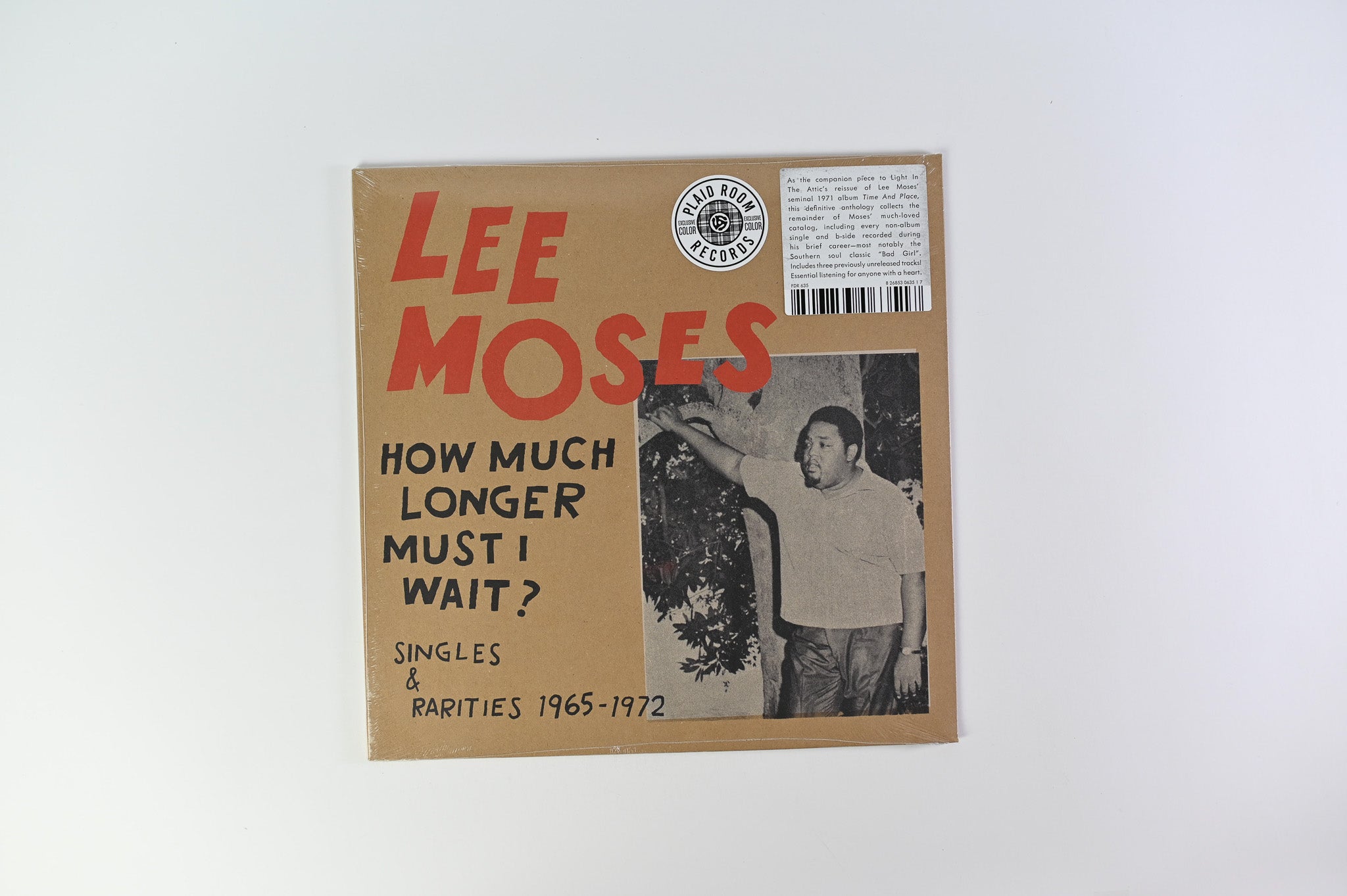 Lee Moses - How Much Longer Must I Wait? Singles & Rarities 1965-1972 Ltd Cream / Red Swirl Sealed
