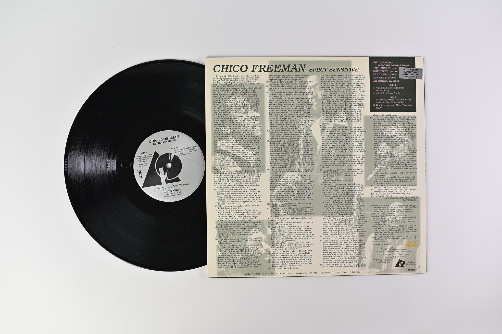 Chico Freeman - Spirit Sensitive Analogue Productions Limited Numbered Reissue