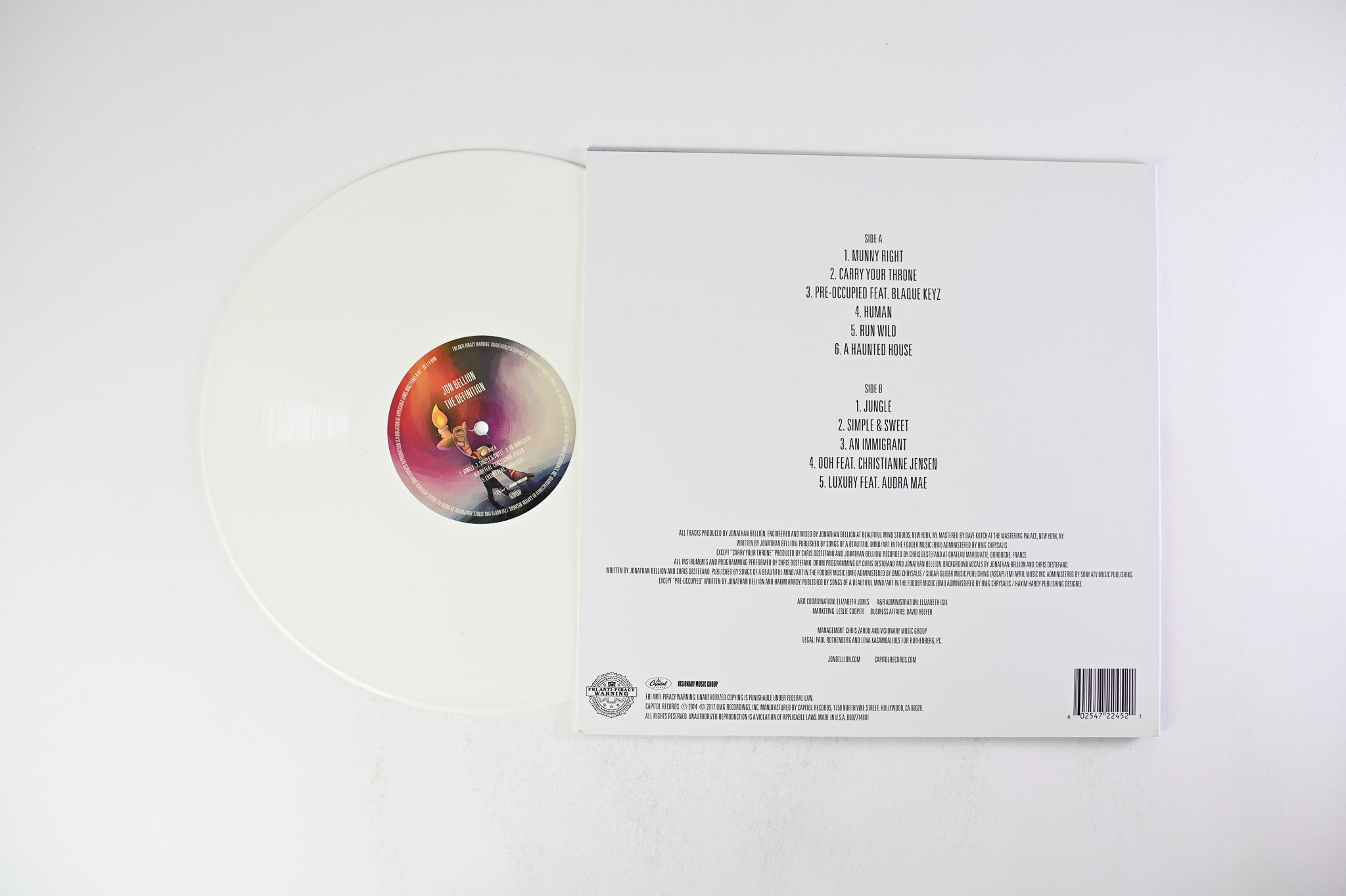 Jon Bellion - The Definition on Capitol White Vinyl