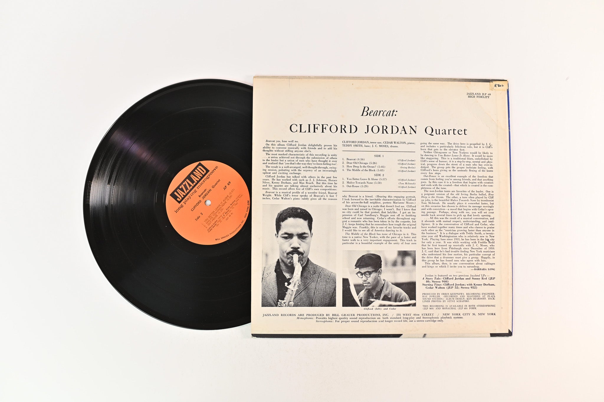 Clifford Jordan Quartet - Bearcat on Jazzland Mono