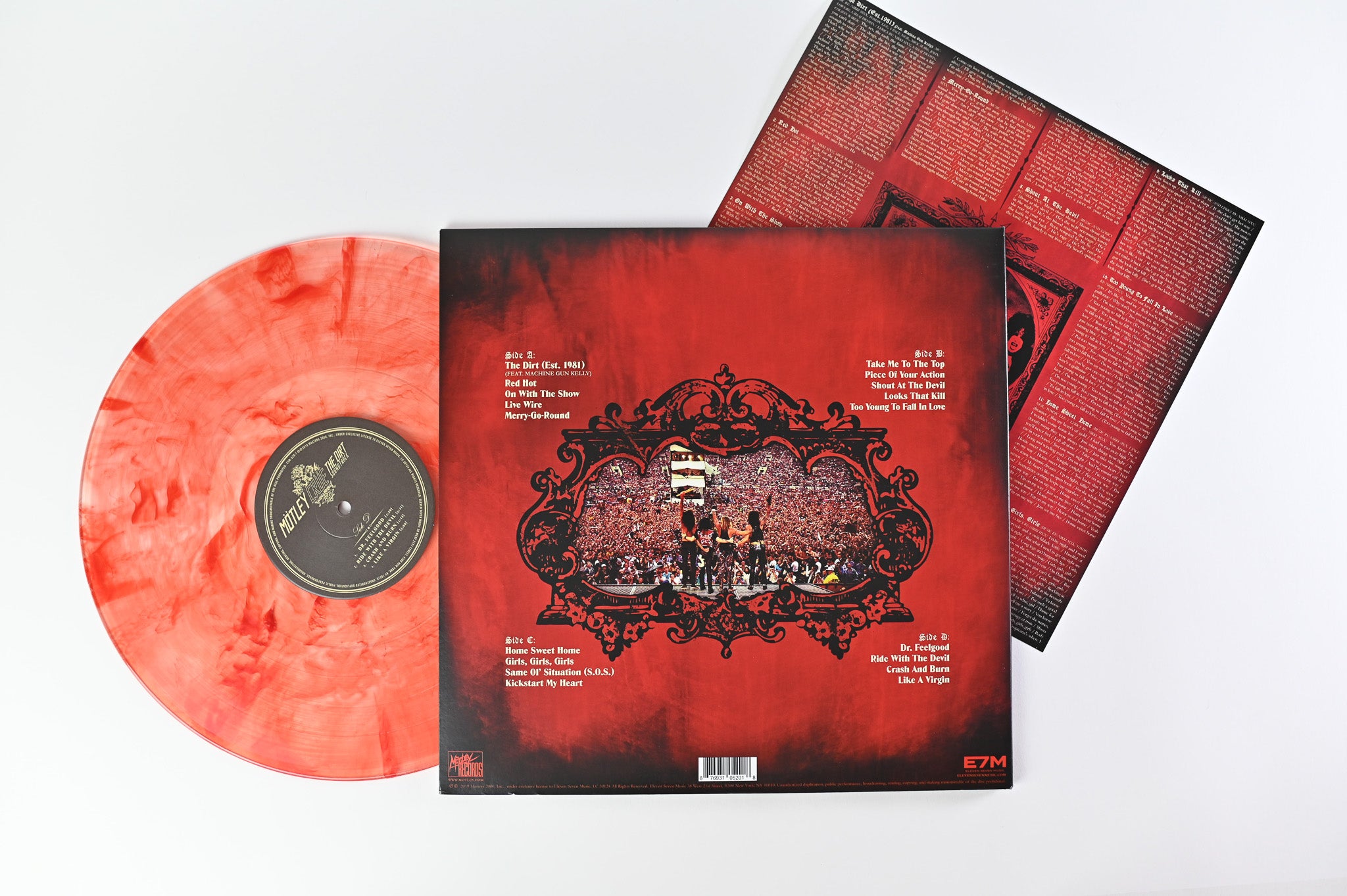 Mötley Crüe - The Dirt Soundtrack on Motley Records Clear w/Red Swirl Vinyl