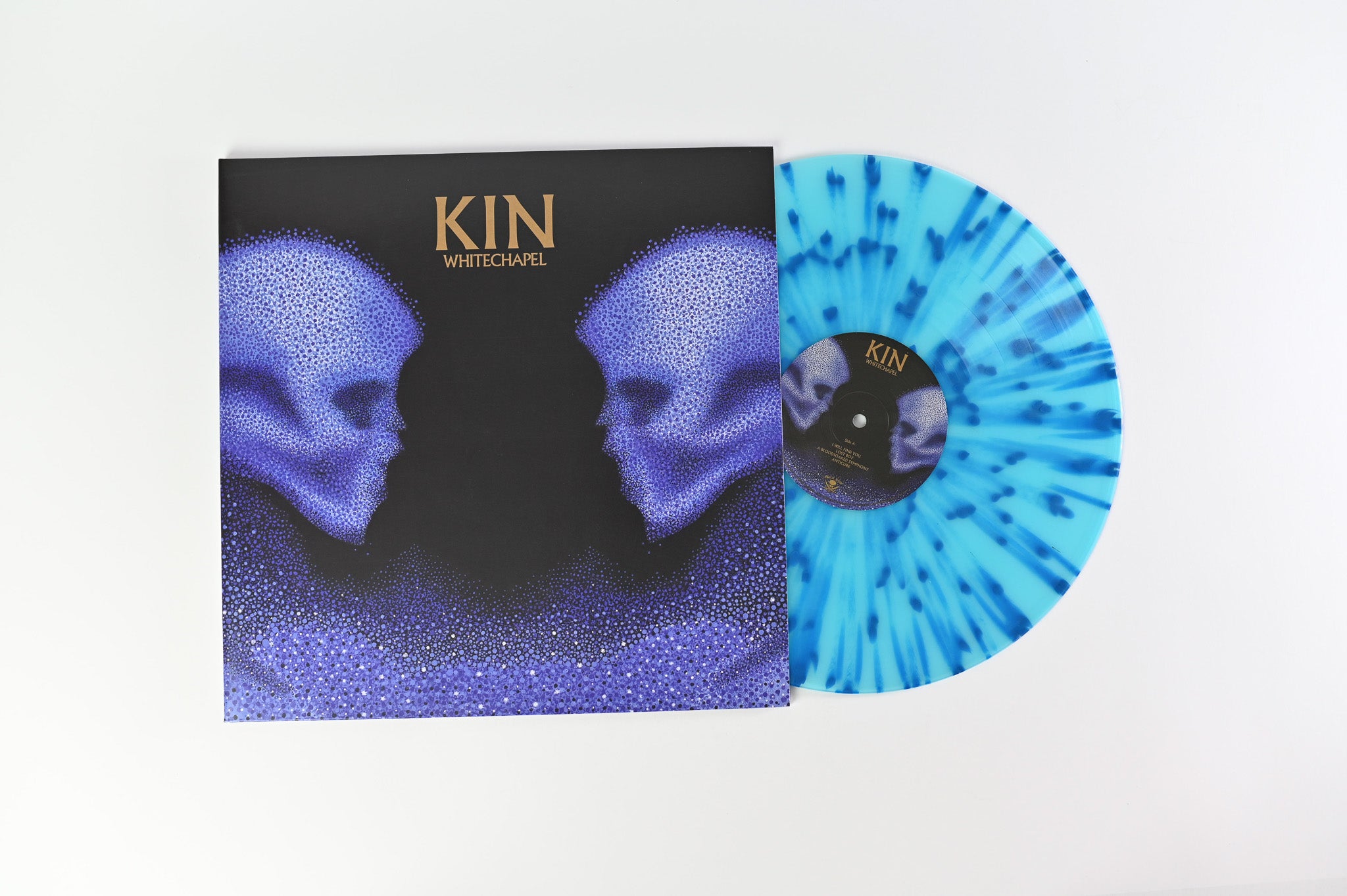 Whitechapel - Kin on Metal Blade Records Blue w/Aqua Blue Splatter Vinyl