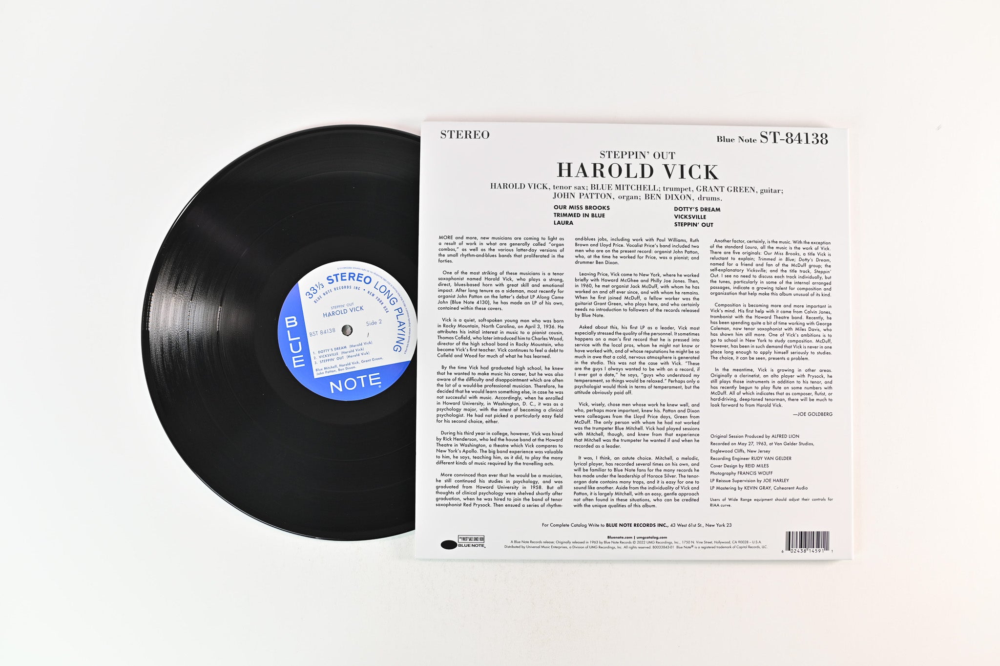 Harold Vick - Steppin' Out! on Blue Note Tone Poet Series Reissue