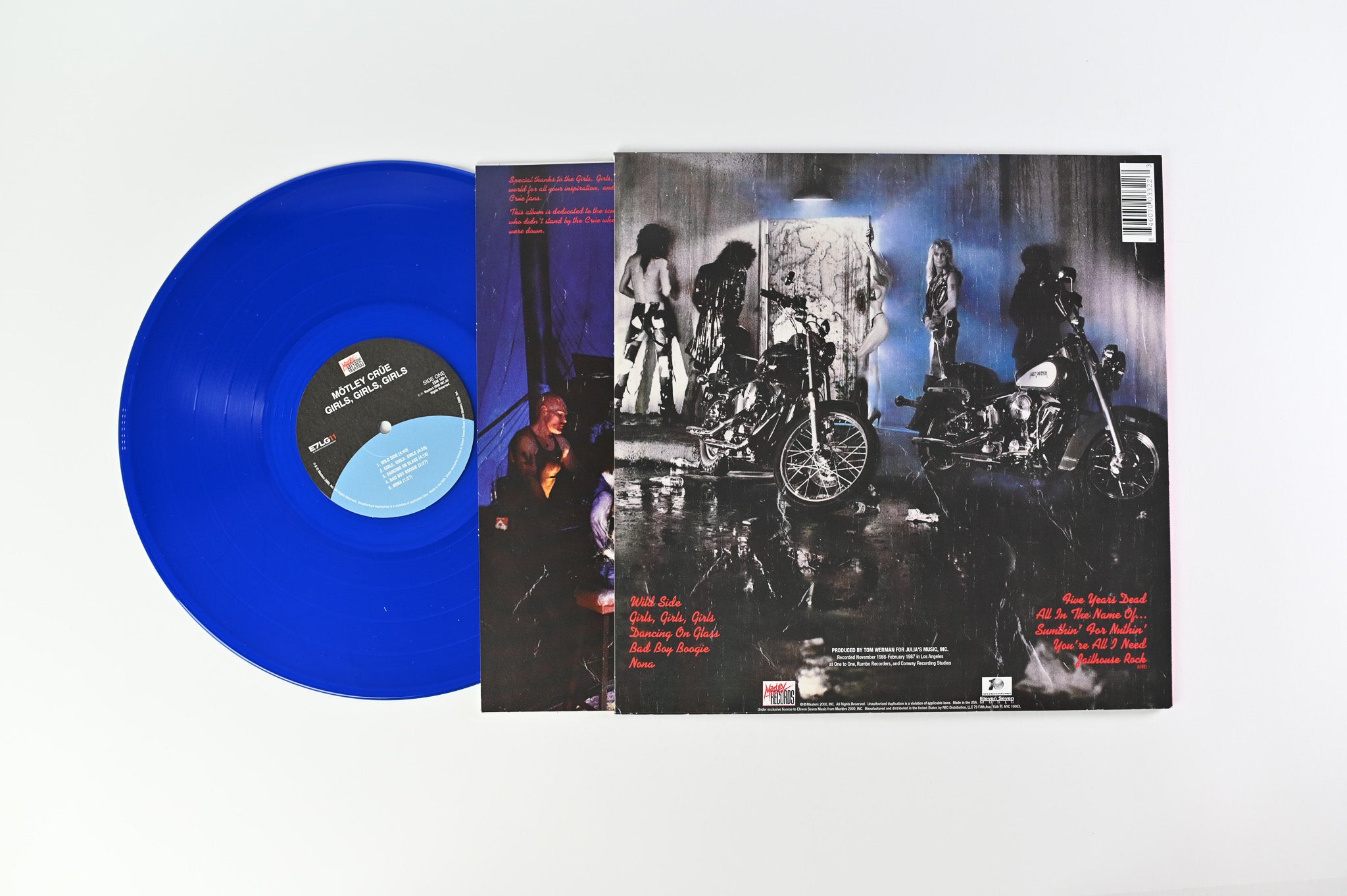 Mötley Crüe - Girls, Girls, Girls Reissue on Motley Records Blue Vinyl