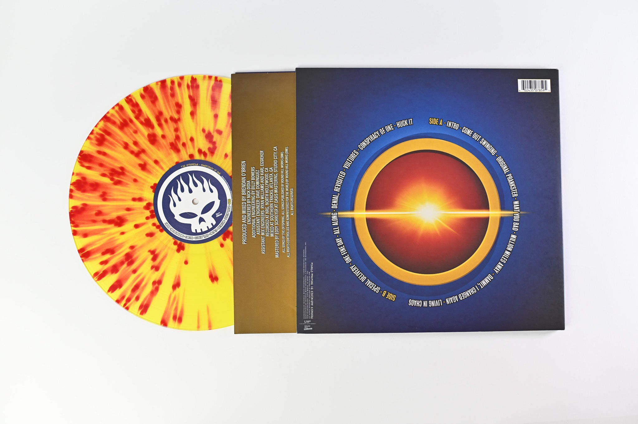The Offspring - Conspiracy Of One Limited Reissue on Round Hill Records Yellow w/Red Splatter