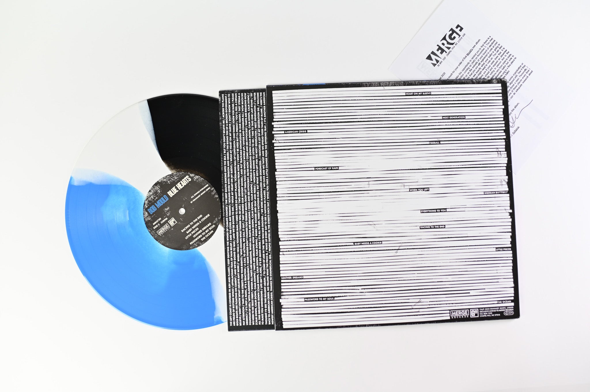 Bob Mould - Blue Hearts on Merge Records - Tri-Color Vinyl