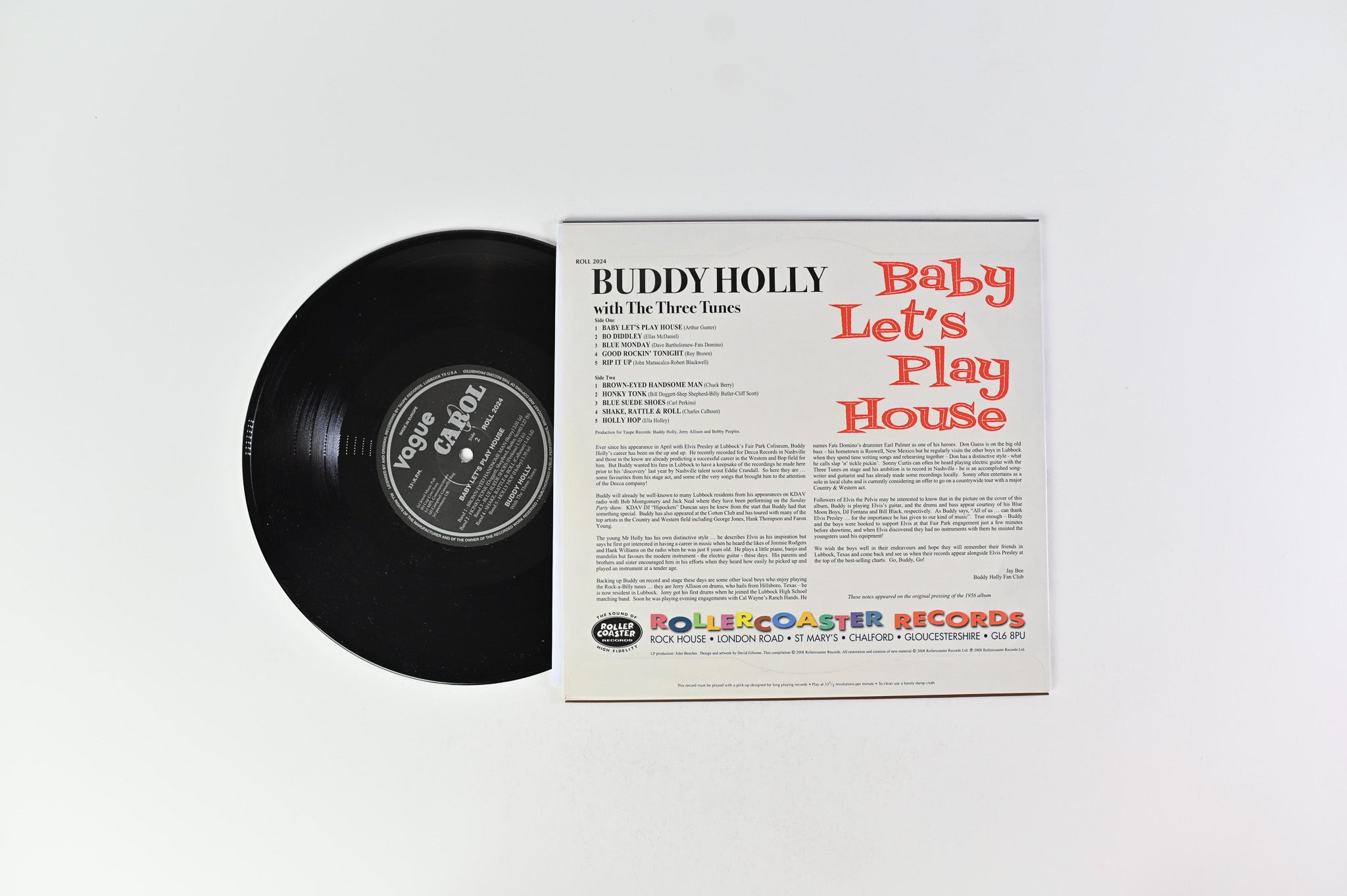 Buddy Holly - Baby Let's Play House on Rollercoaster Records - 10" Vinyl