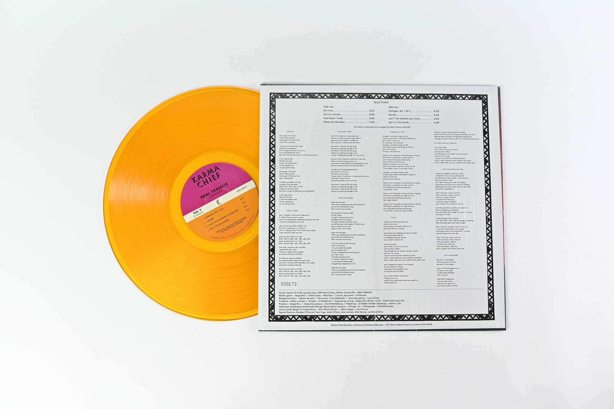 Neal Francis - Changes on Karma Chief Records - Gold Vinyl Numbered