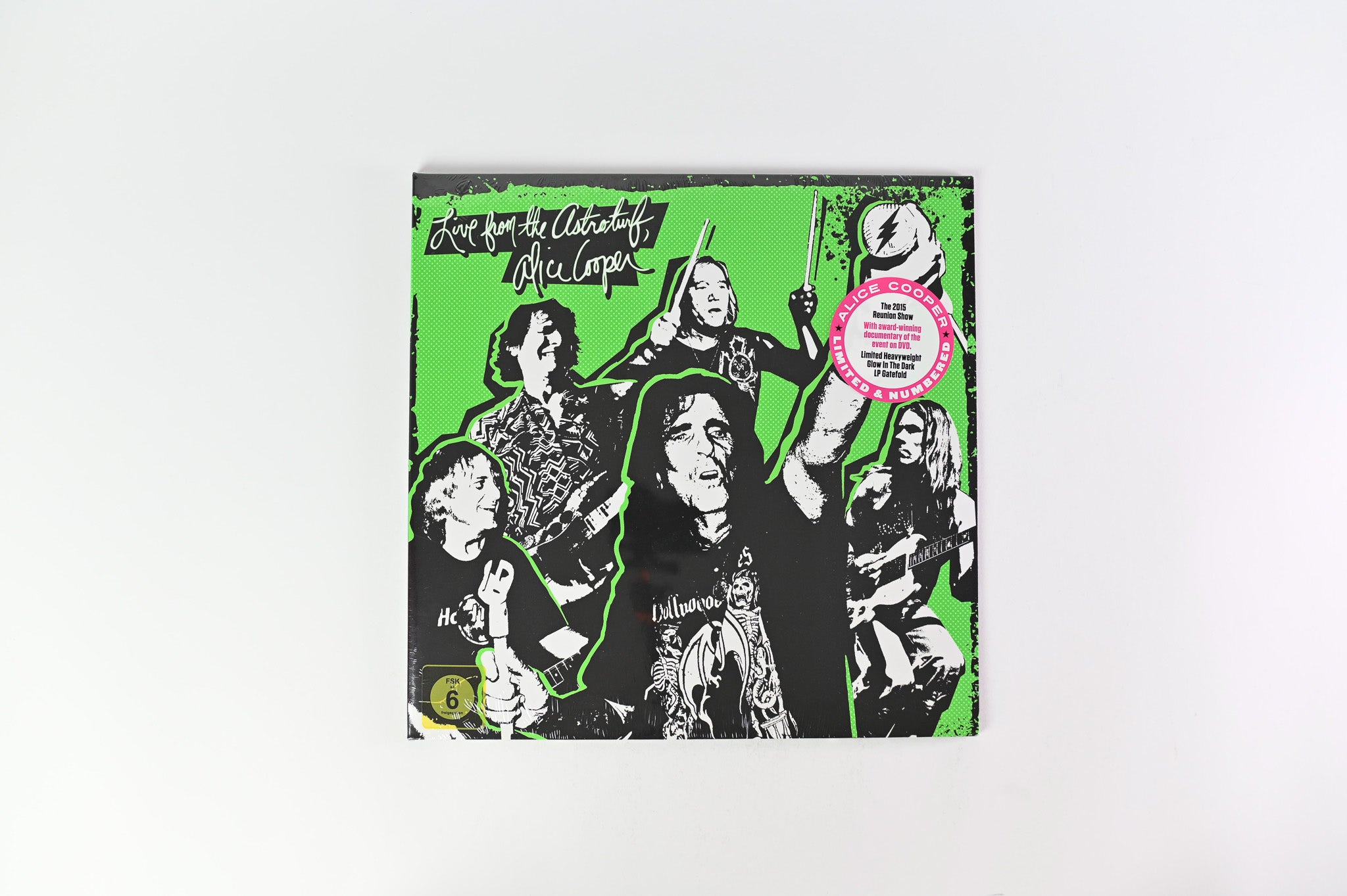 Alice Cooper - Live From The Astroturf SEALED Reissue, Numbered Glow In The Dark Vinyl on Ear Music