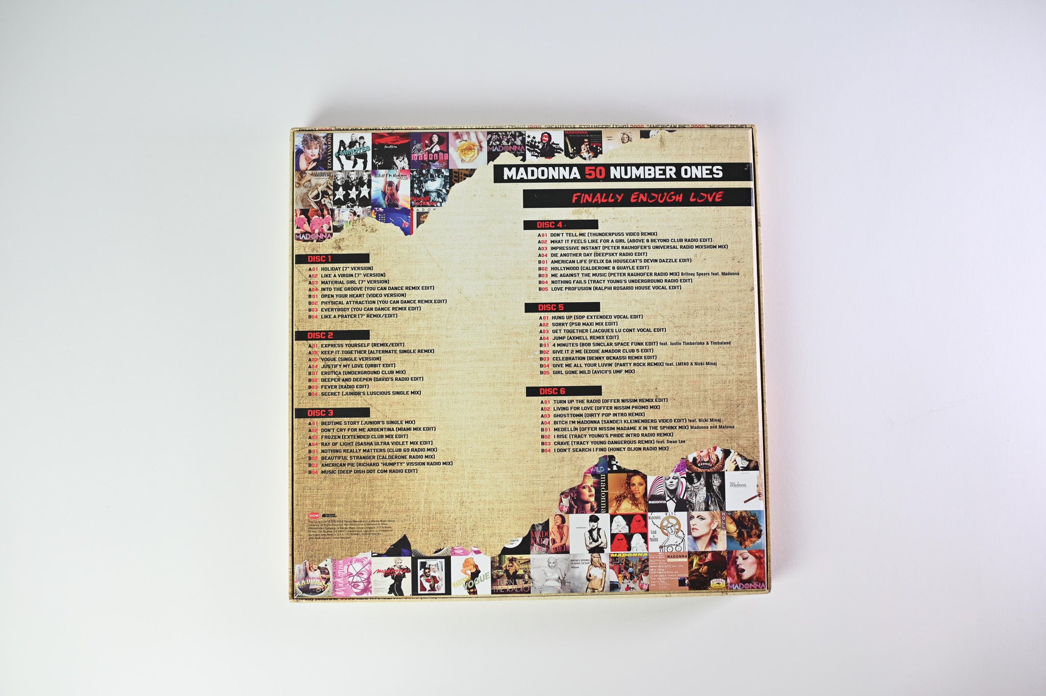 Madonna - Finally Enough Love (50 Number Ones) on Rhino Ltd Red/Black