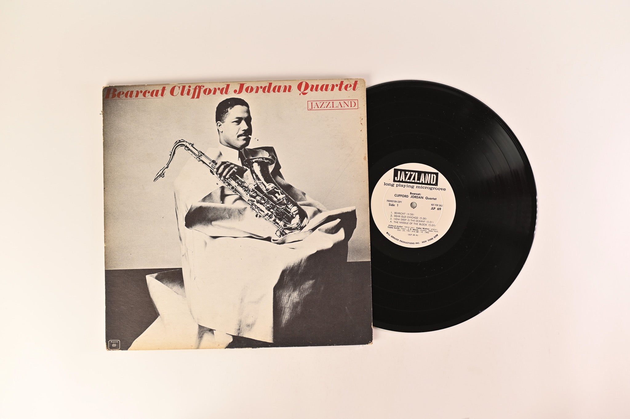 Clifford Jordan Quartet - Bearcat on Jazzland Mono Deep Groove PROMO