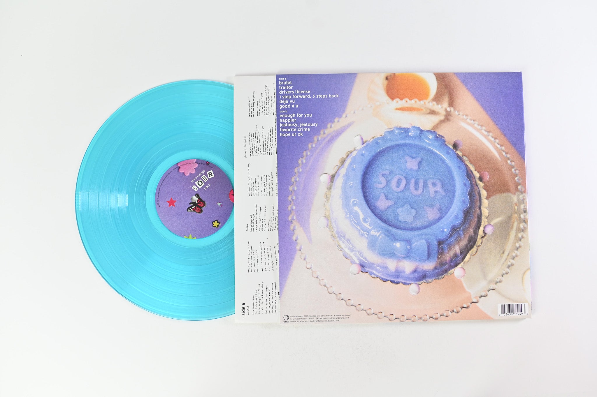 Olivia Rodrigo - Sour on Geffen Records - Blue Translucent Vinyl