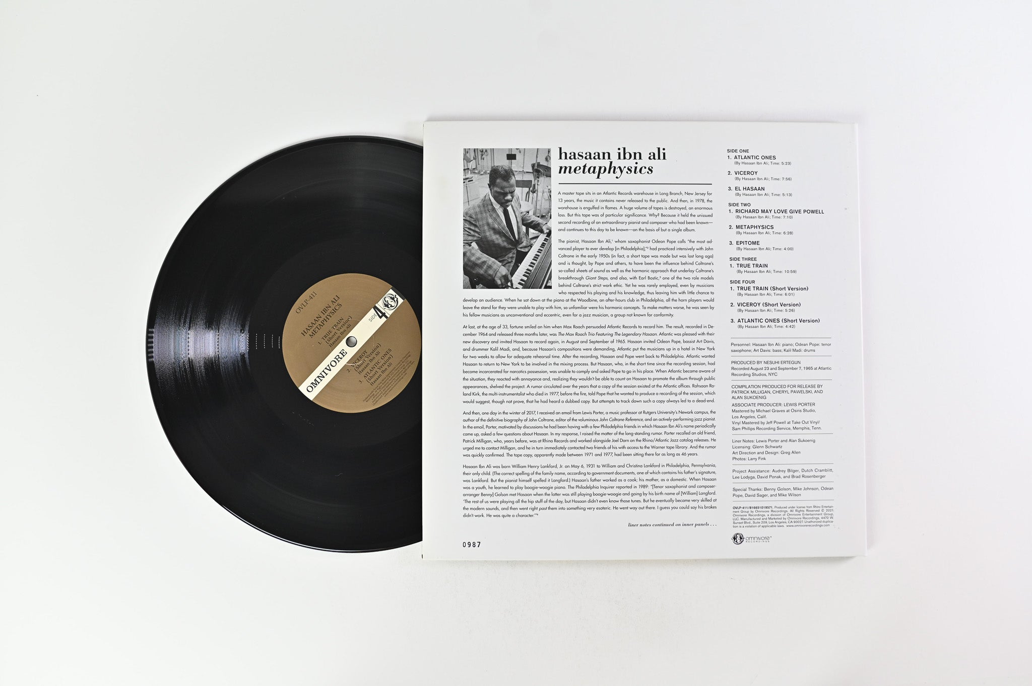 Hasaan Ibn Ali - Metaphysics: The Lost Atlantic Album on Omnivore Recordings Numbered