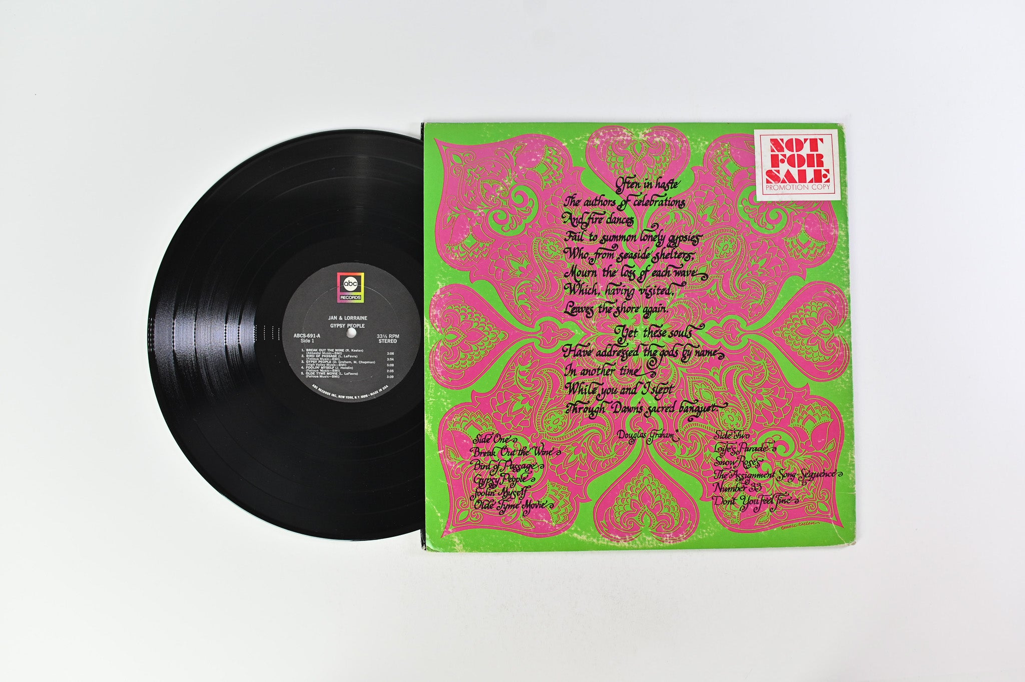 Jan And Lorraine - Gypsy People on ABC Records - Promo