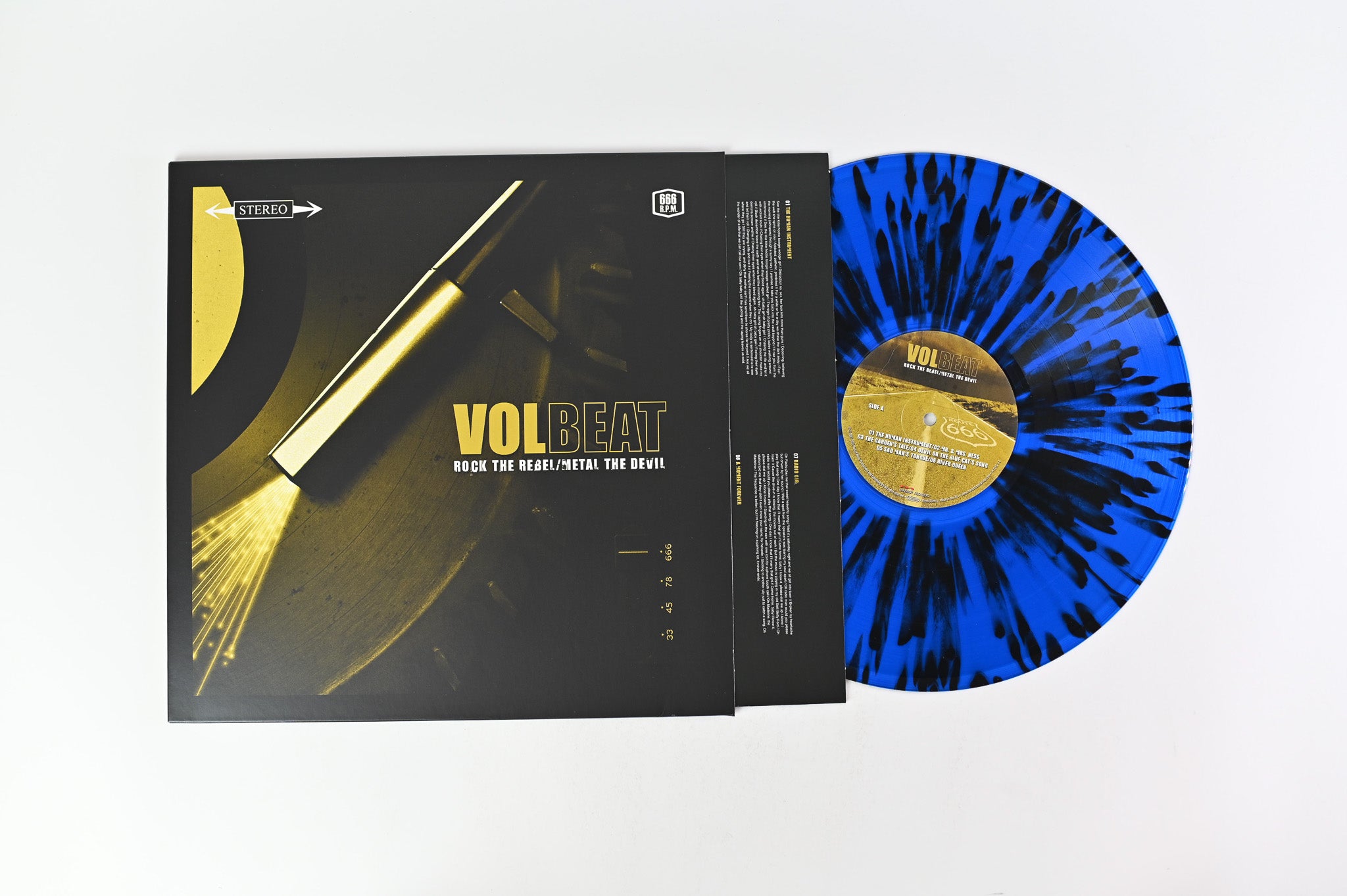 Volbeat - Rock The Rebel / Metal The Devil Reissue on Mascot Records Blue/Black Splatter Vinyl