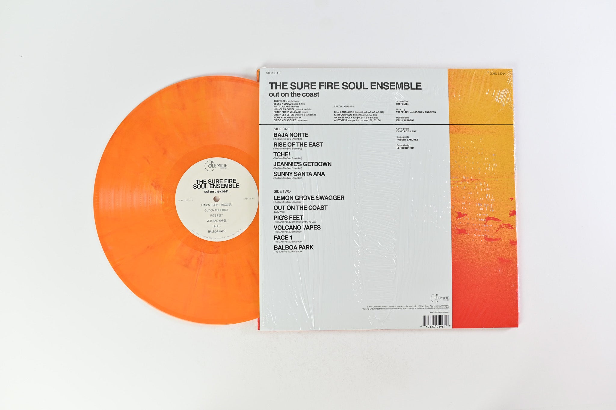 The Sure Fire Soul Ensemble - Out On The Coast on Colemine Records - Orange Vinyl