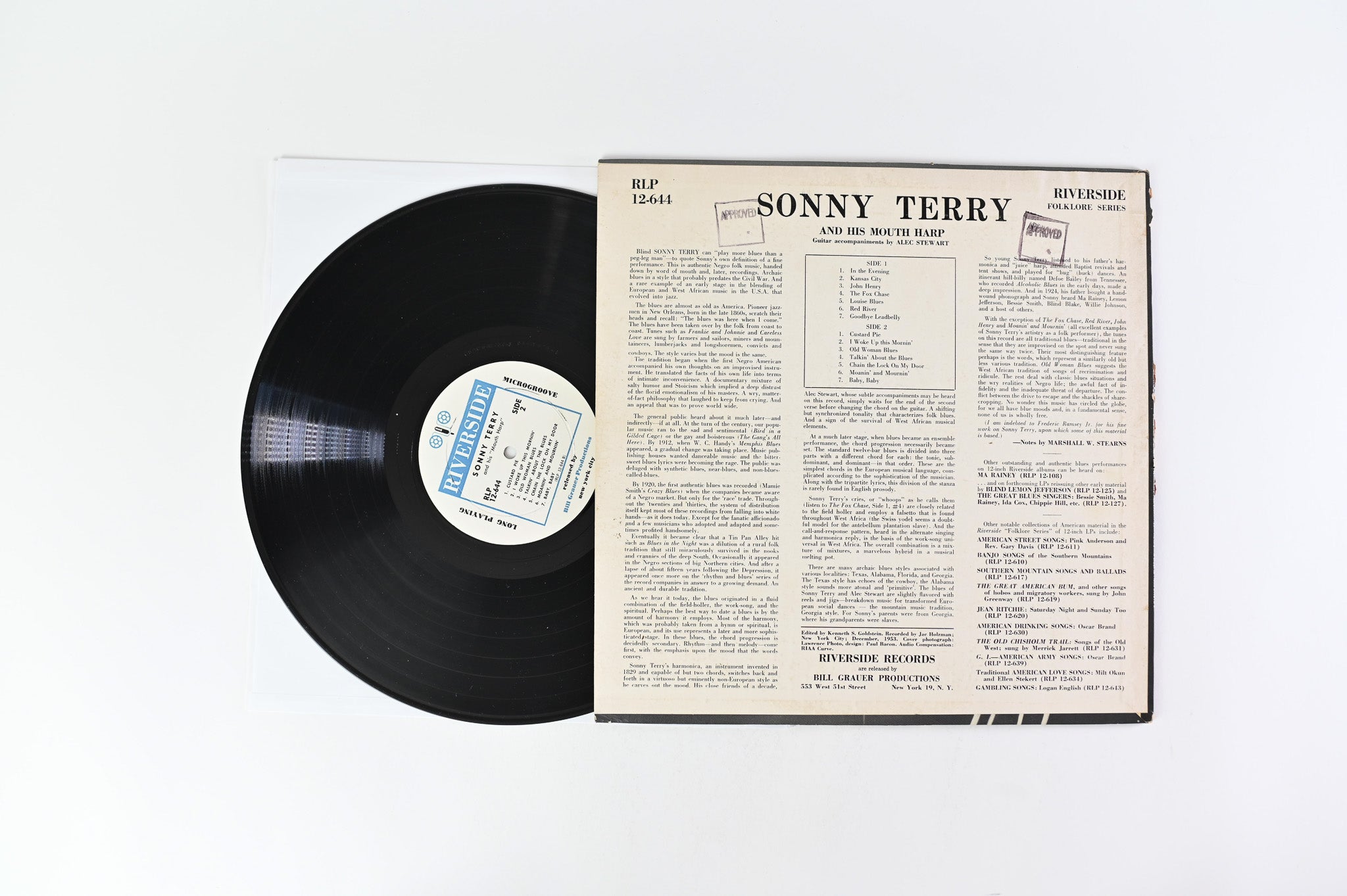 Sonny Terry - Sonny Terry And His Mouth-Harp on Riverside Mono Deep Groove