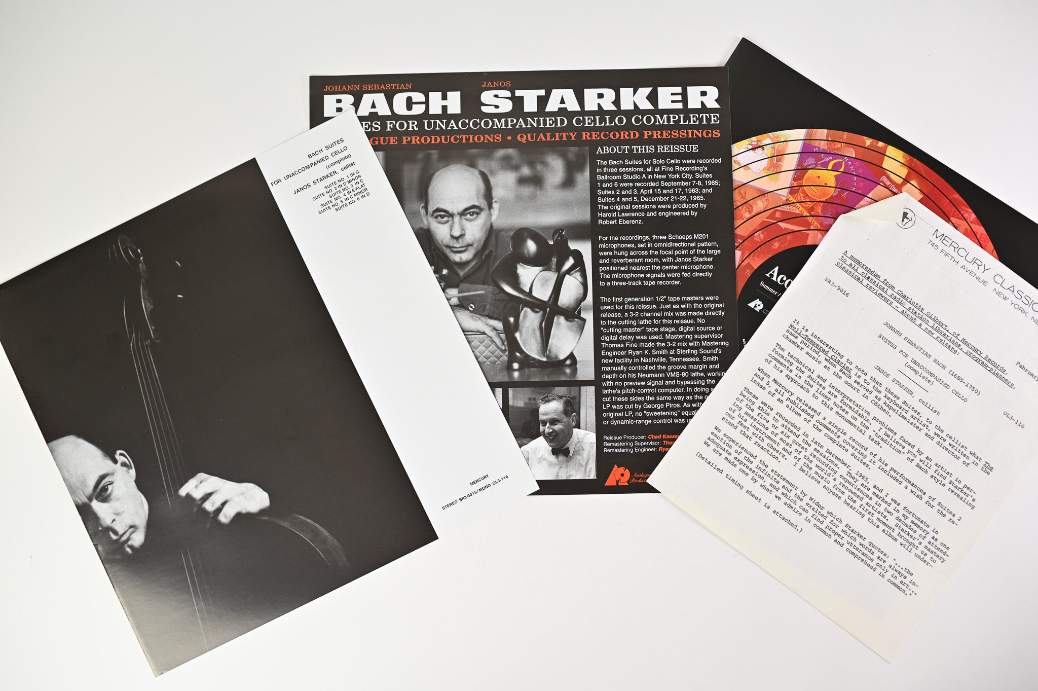 Johann Sebastian Bach Janos Starker - Suites For Unaccompanied Cello Complete on Analogue Productions Ltd Box Set Reissue