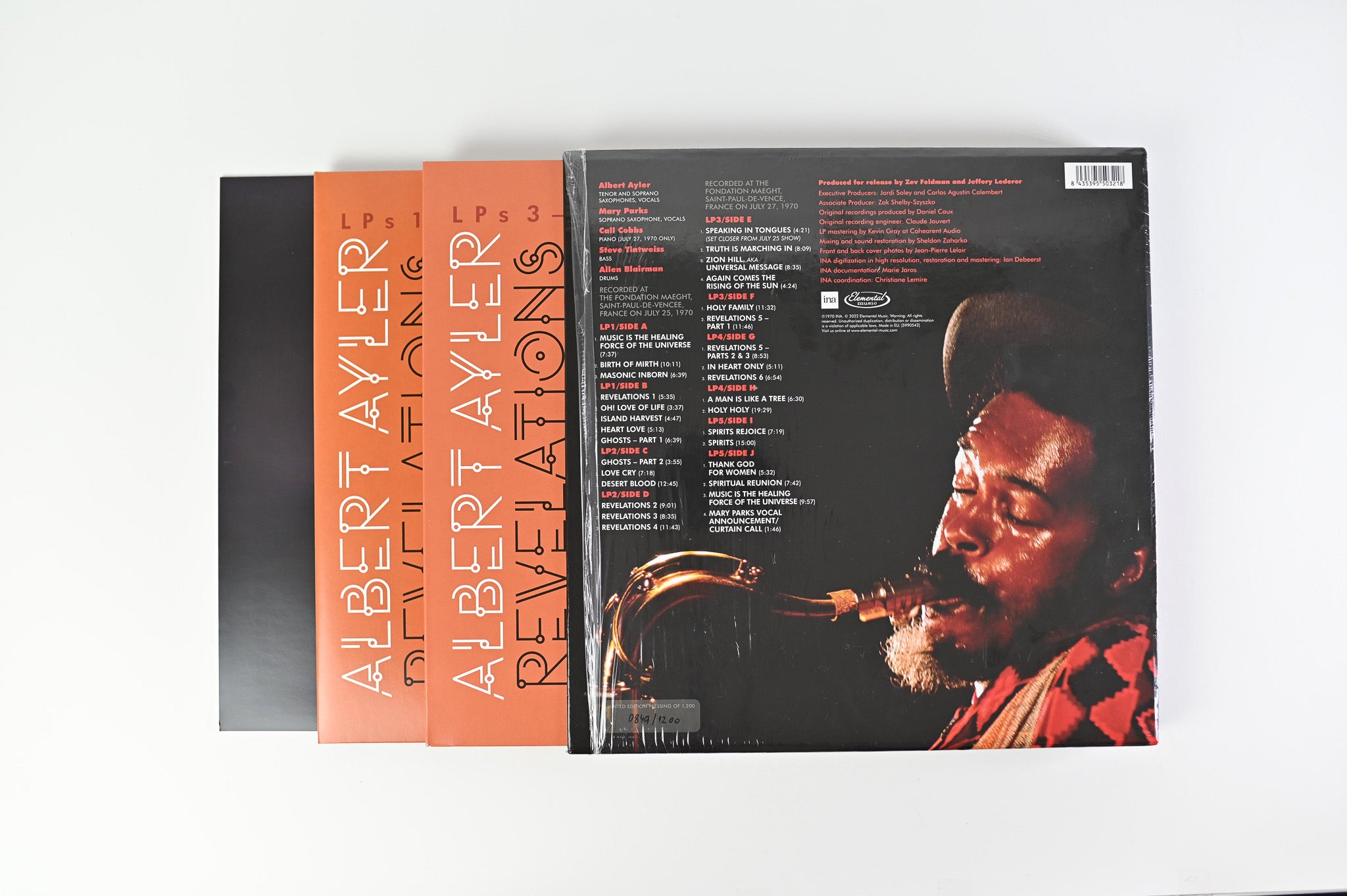 Albert Ayler - Revelations - The Complete ORTF 1970 Fondation Maeght Recordings on Elemental RSD 2022 Ltd Numbered