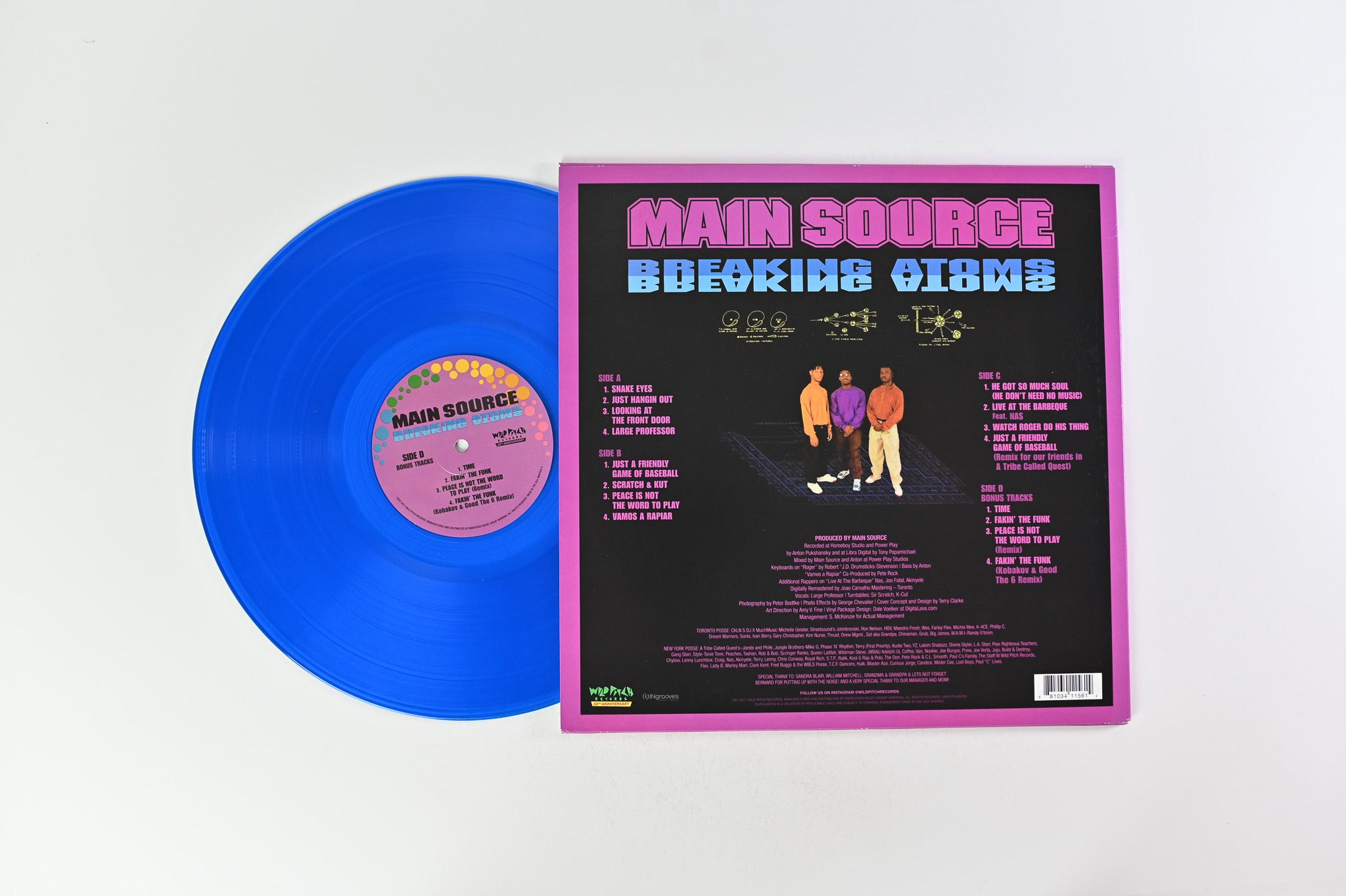Main Source - Breaking Atoms on Wild Pitch Records - Blue Vinyl