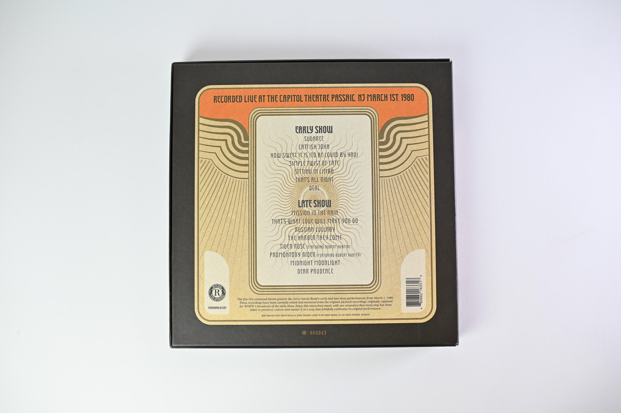 The Jerry Garcia Band - GarciaLive Volume One: March 1st, 1980 on Round Ltd RSD BF 2019 Reissue Box Set