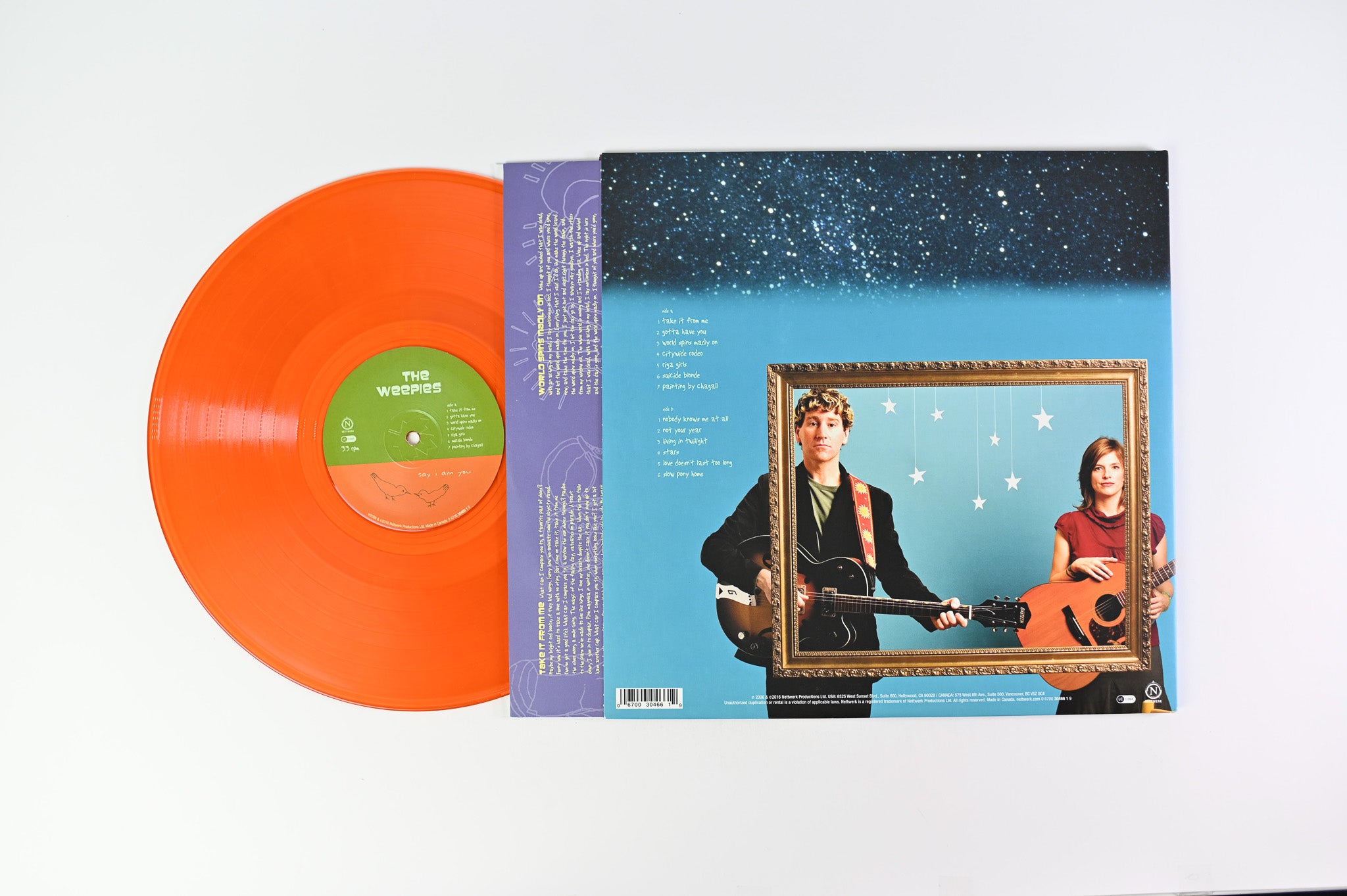 The Weepies - Say I Am You on Nettwerk RSD 2016 Ltd Orange Translucent