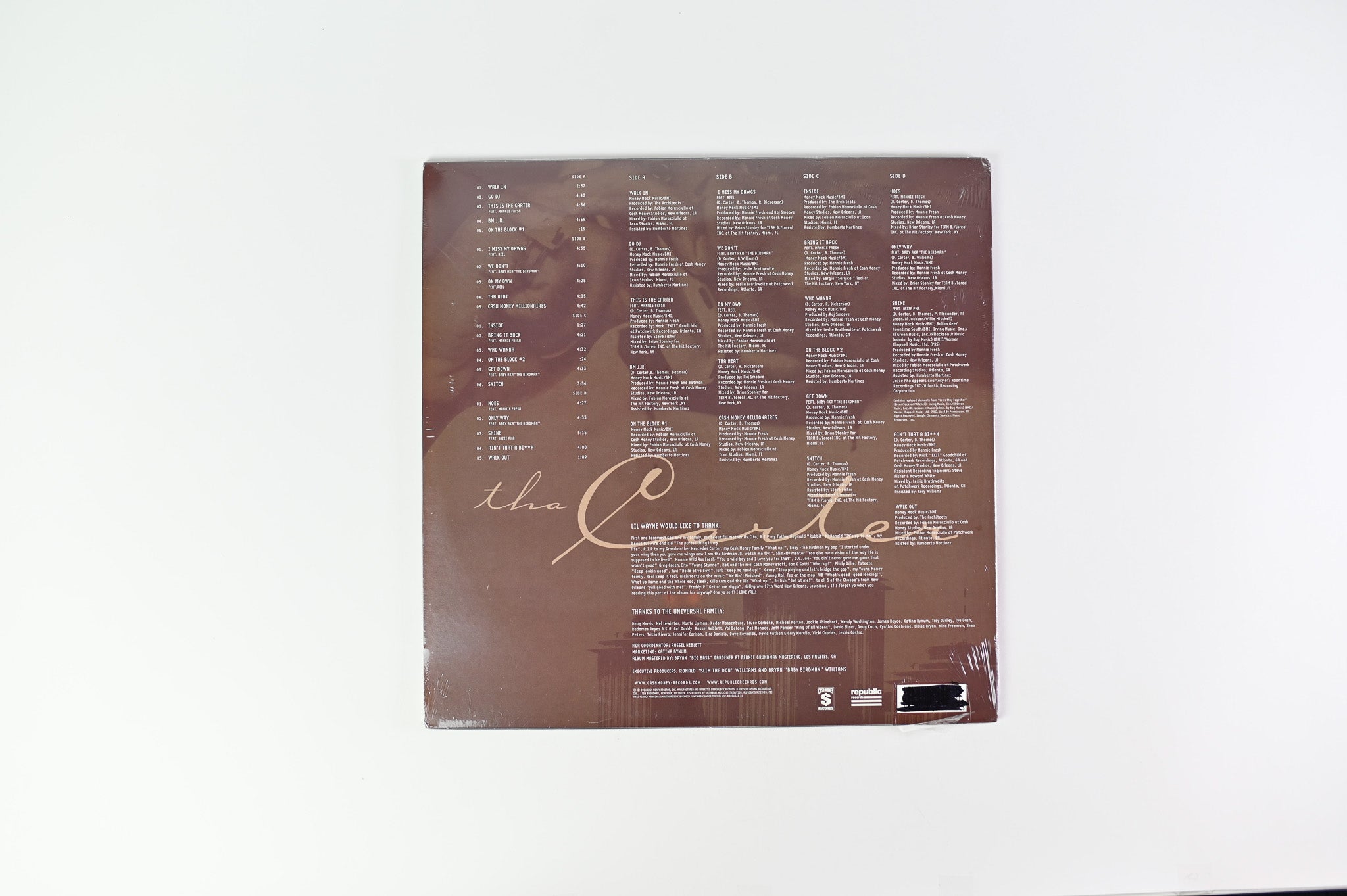 Lil Wayne - Tha Carter on Cash Money RSD 2016 Ltd Lenticular Cover Sealed