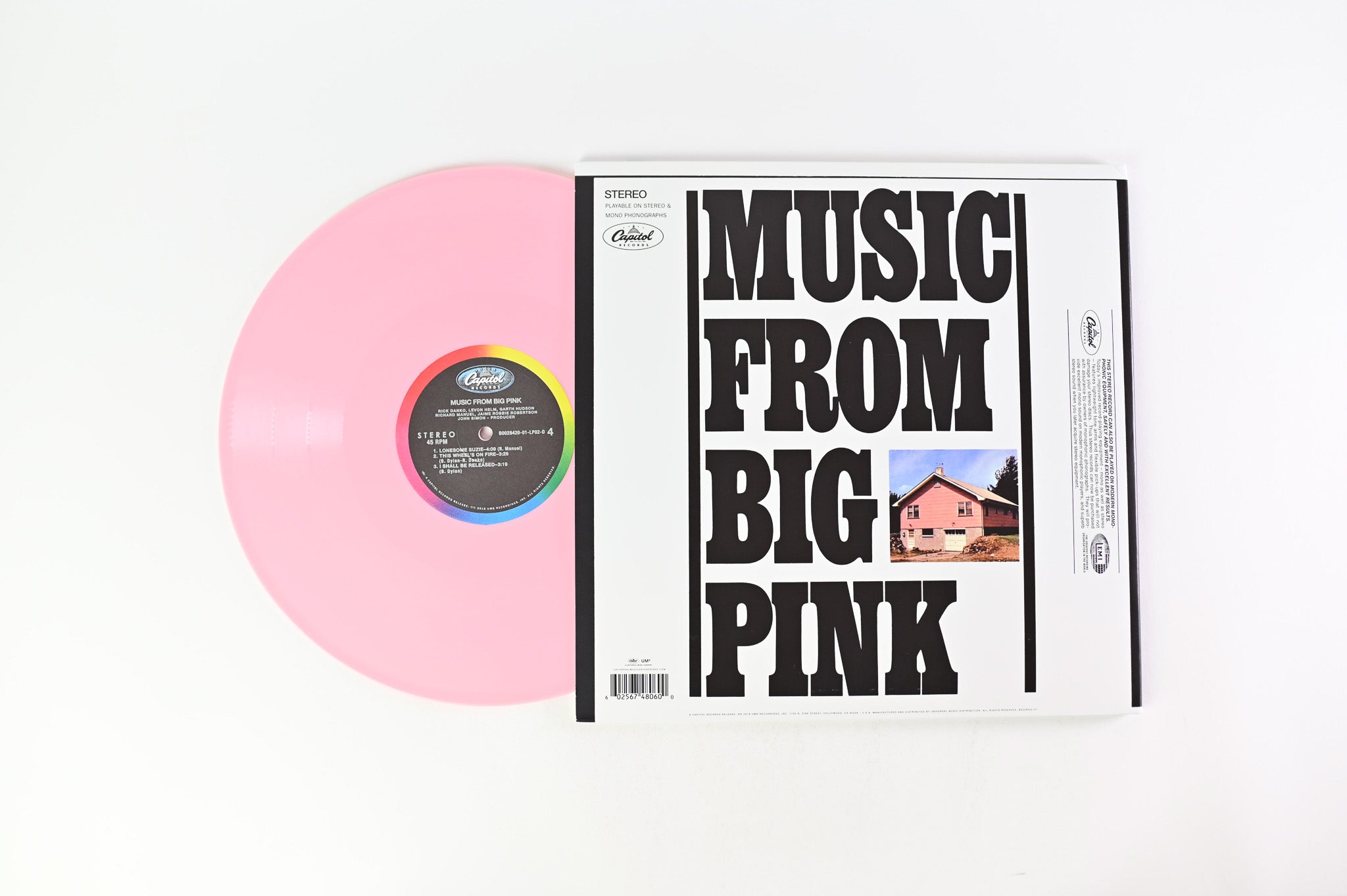 The Band - Music From Big Pink on Capitol Ltd Pink Vinyl 45 RPM Reissue