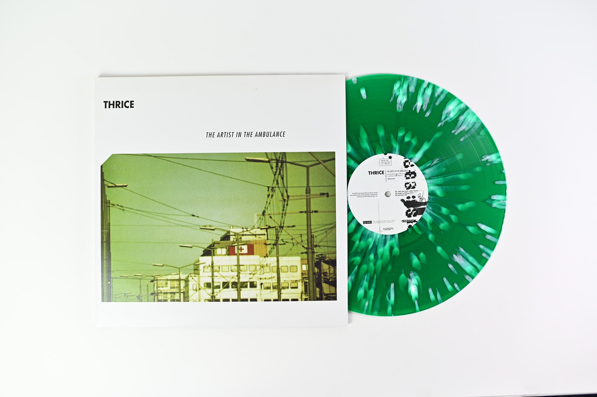 Thrice - The Artist In The Ambulance on Island Ltd Green w/ White Splatter Reissue
