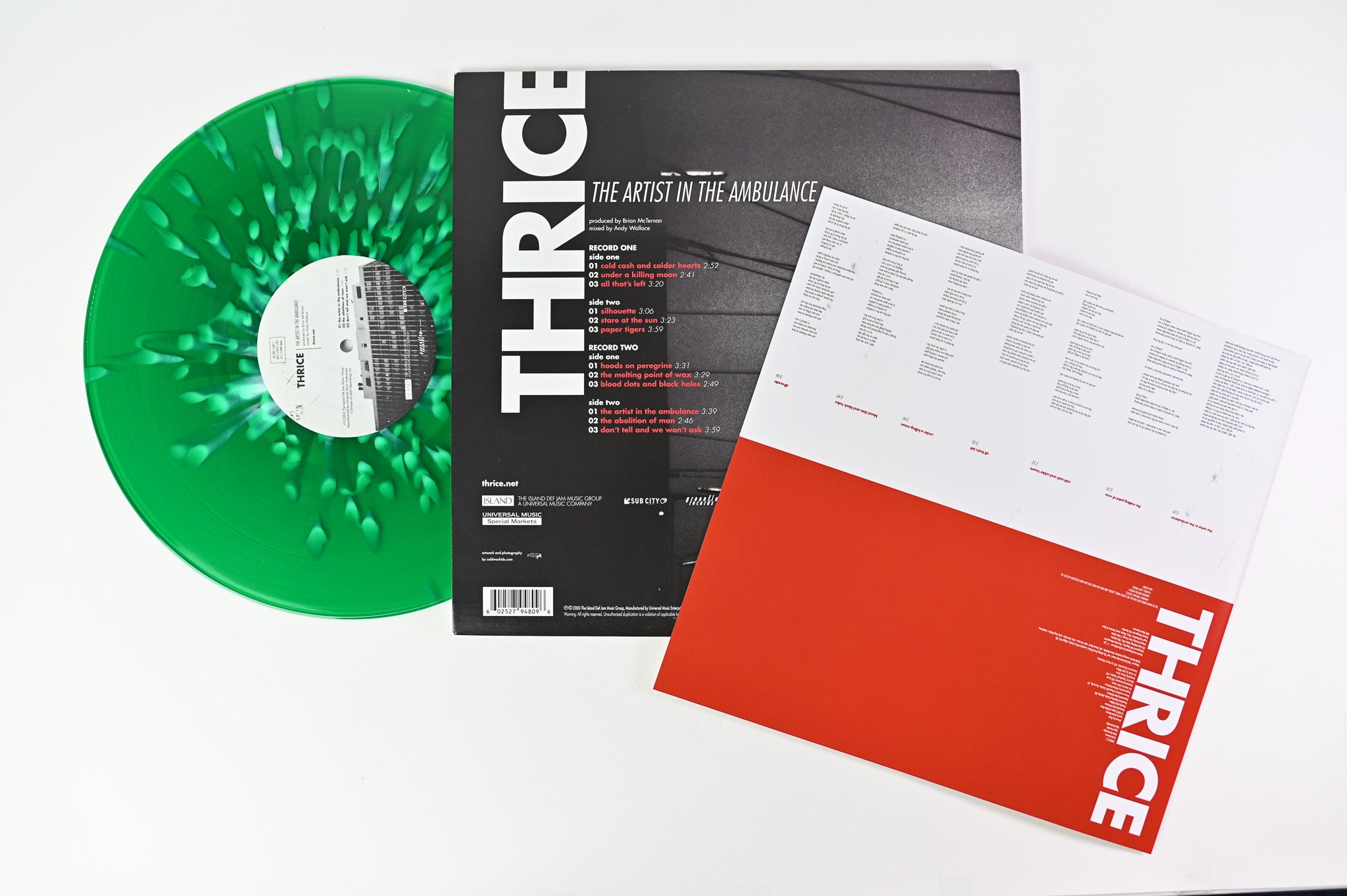 Thrice - The Artist In The Ambulance on Island Ltd Green w/ White Spla