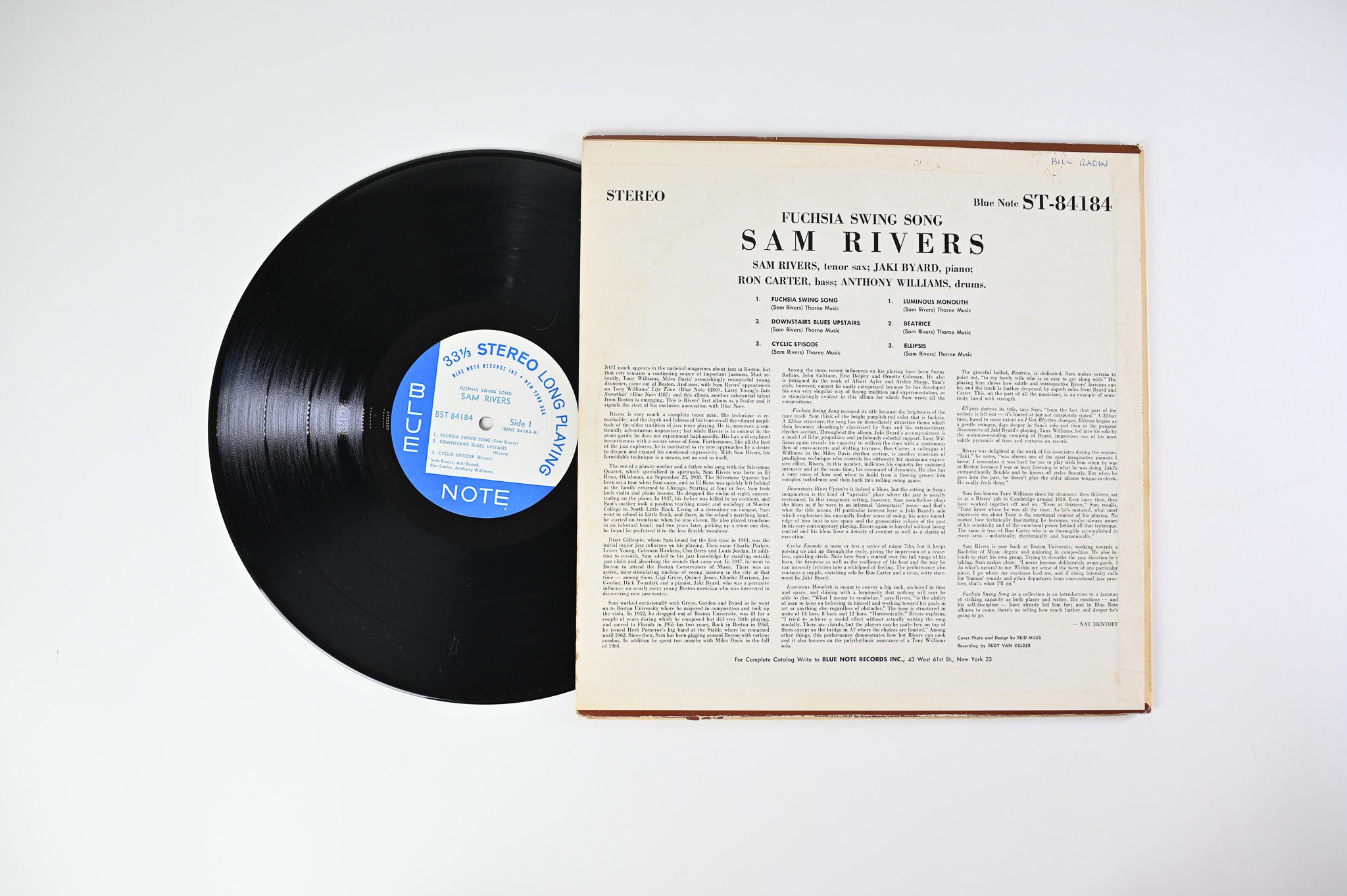 Sam Rivers - Fuchsia Swing Song on Blue Note 84184 Stereo NY