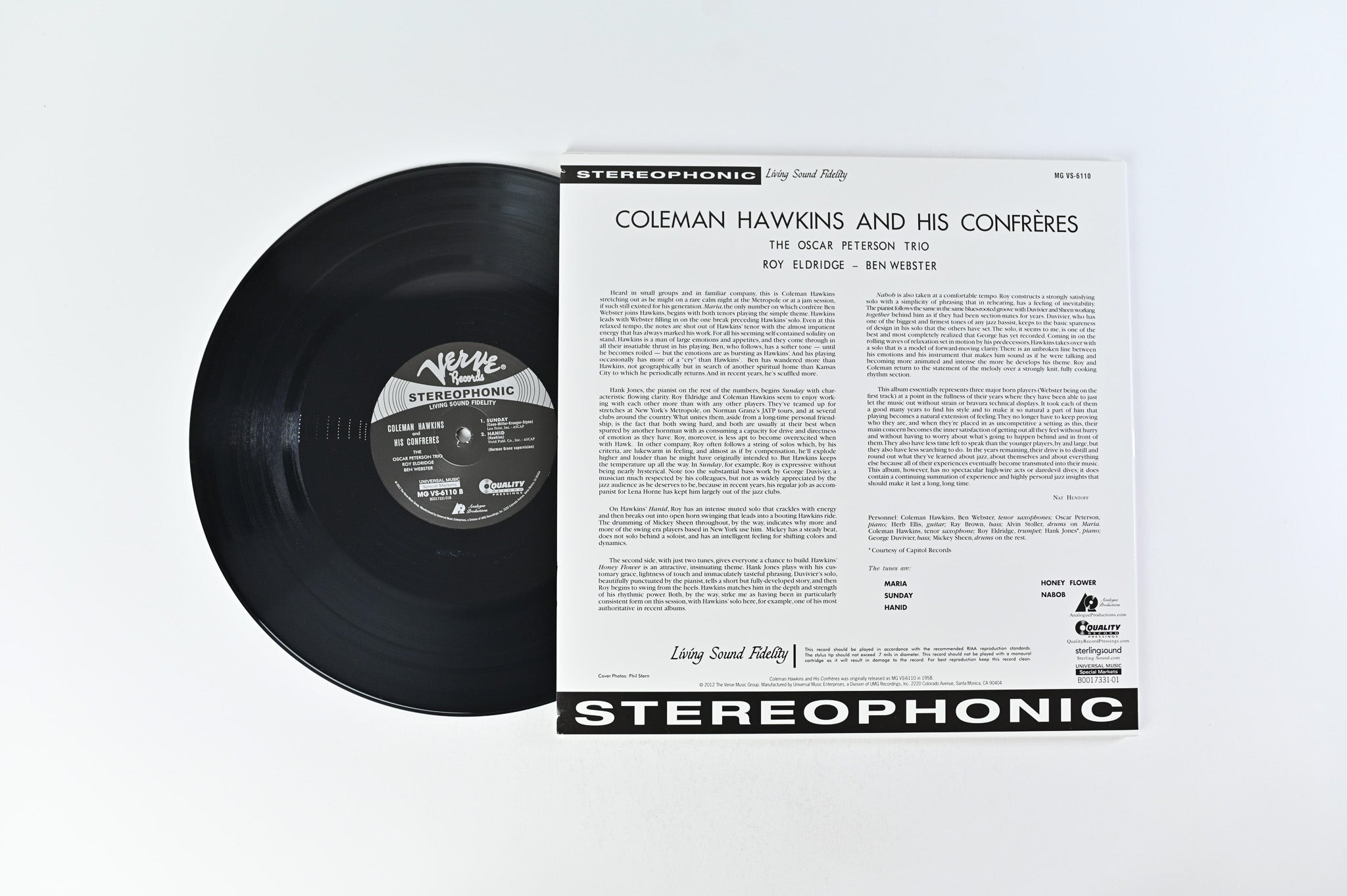 Coleman Hawkins - And Confrères on Analogue Productions 45 RPM