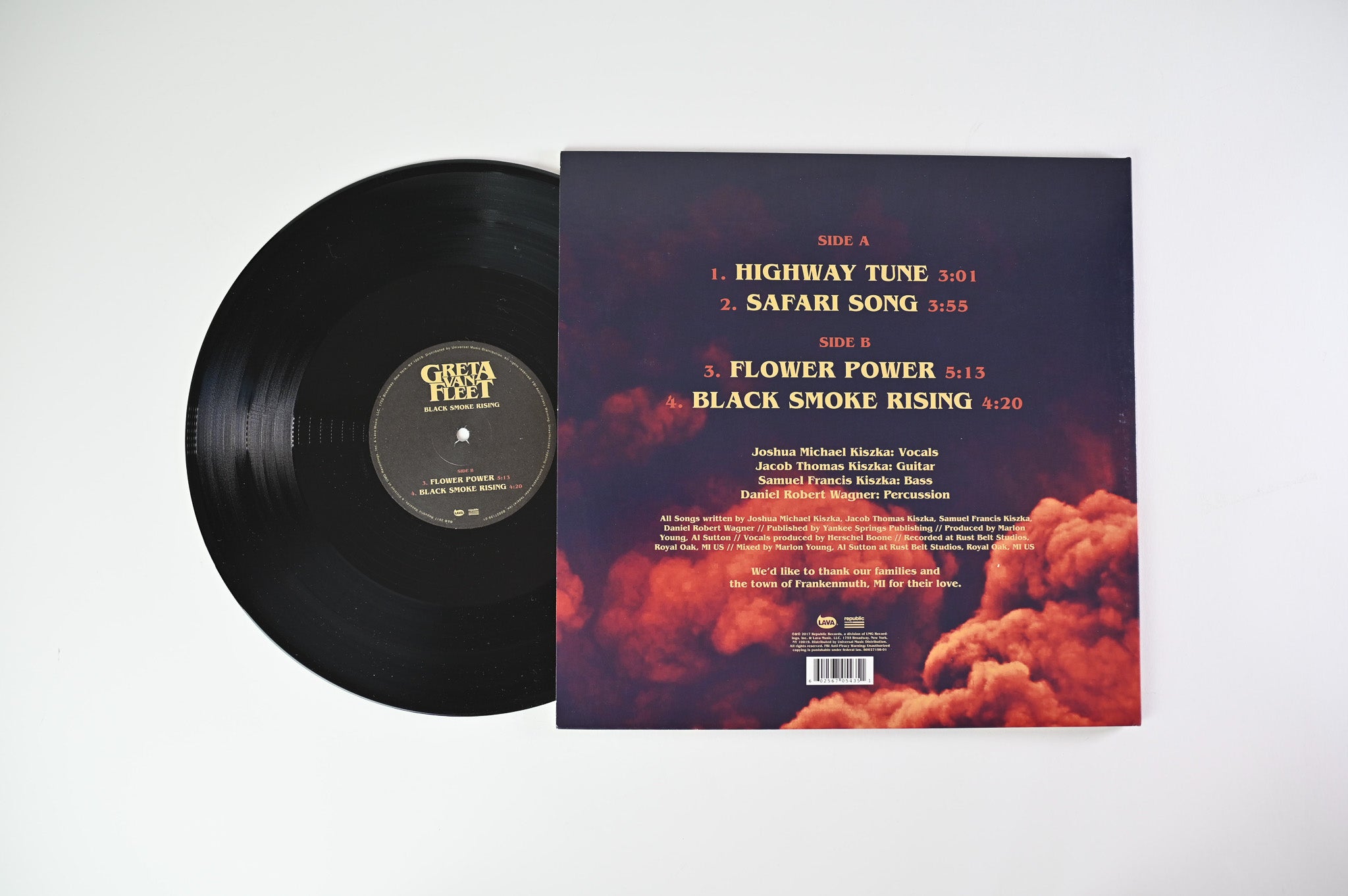 米12” Greta Van Fleet Black Smoke Rising B002719801 Lava, Republic Recor 未開封 /00390 Greta Van Fleet - Black Smoke Rising on Lava Republic